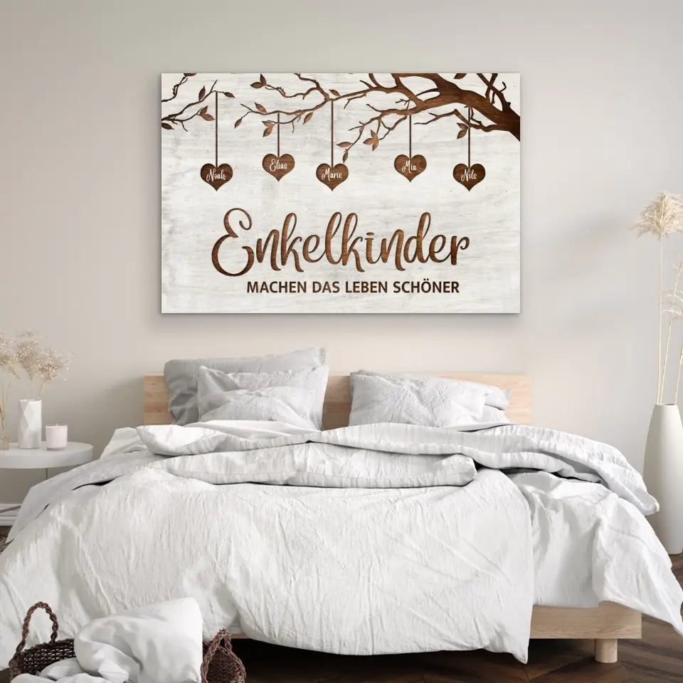 Personalisierte Leinwand "Unser Familienbaum"