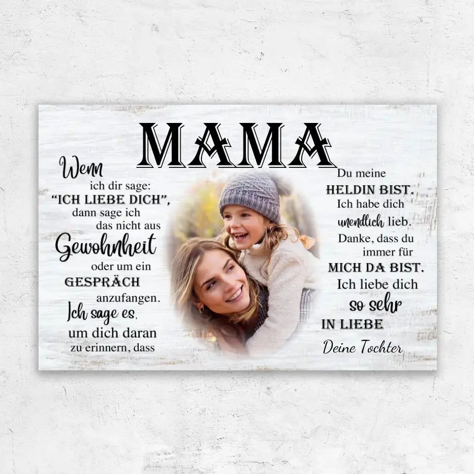 Personalisierte Leinwand "An Mama"
