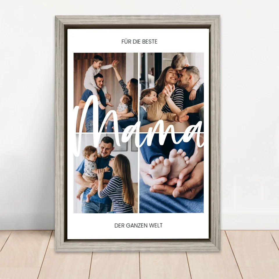 Personalisierte Leinwand "Für die beste Mama der Welt"