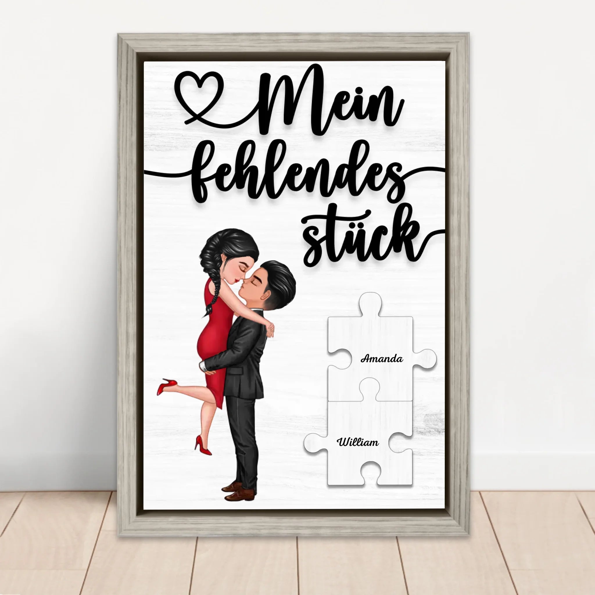 Personalisierte Leinwand "Das fehlende Stück"