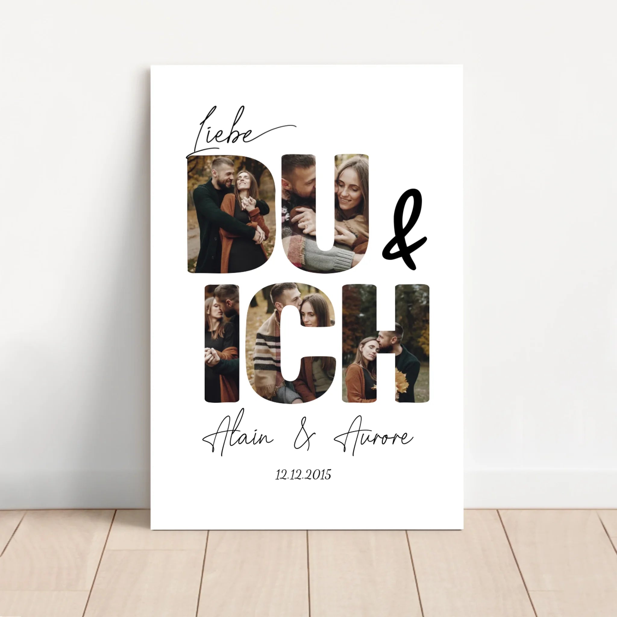 Personalisierte Leinwand "Du und ich"