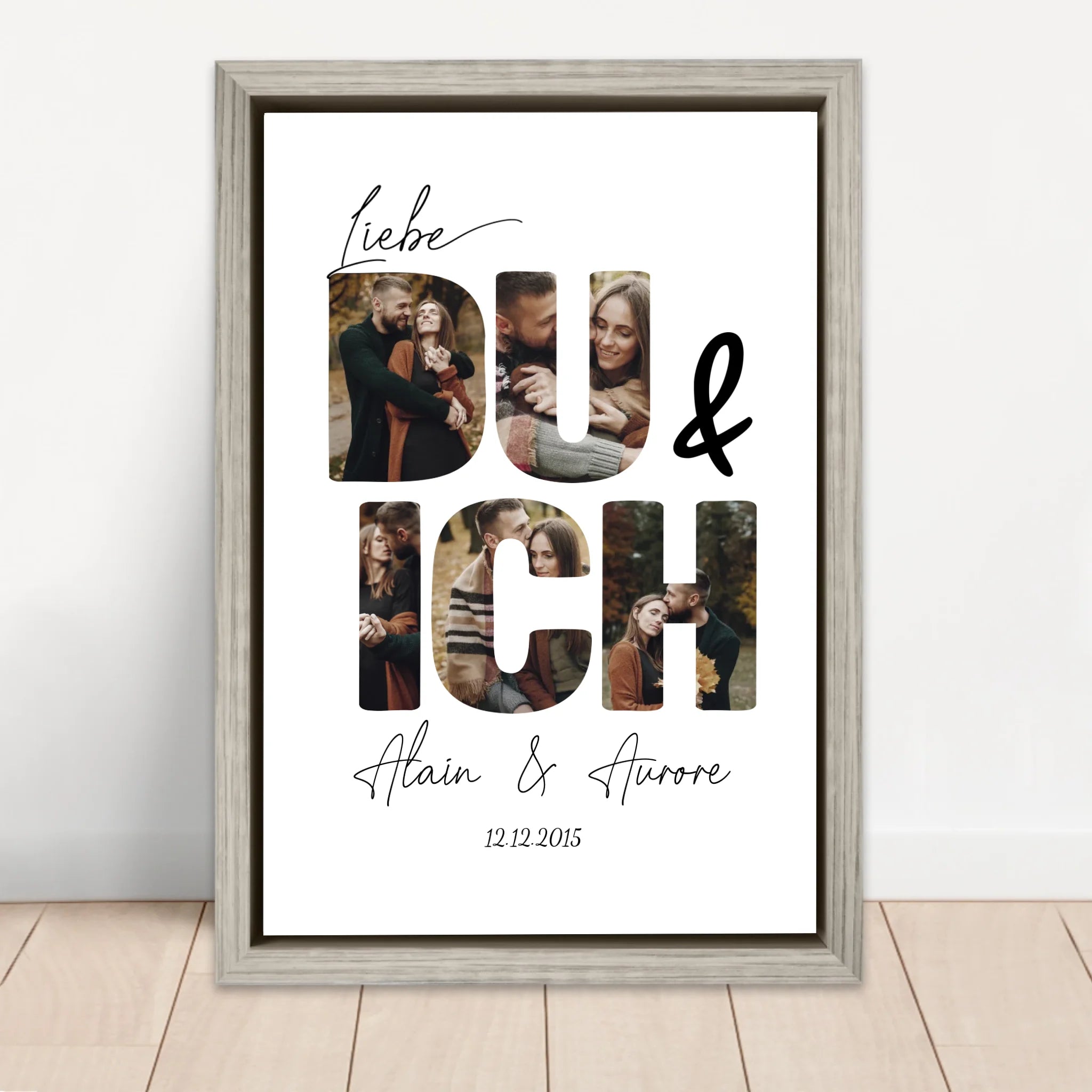 Personalisierte Leinwand "Du und ich"