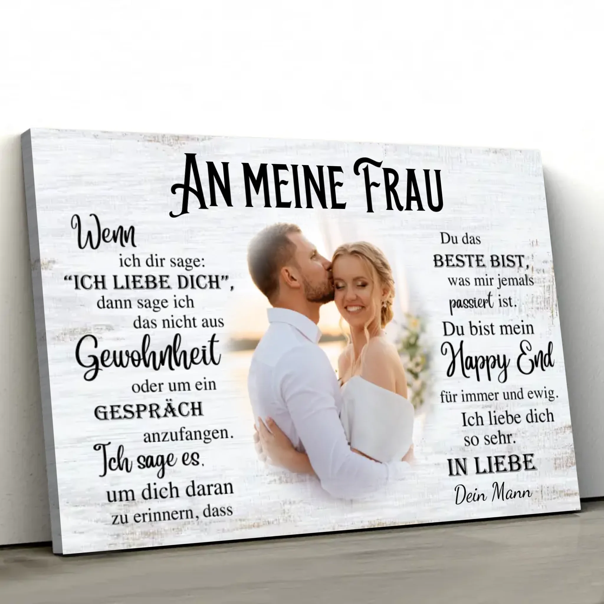Personalisierte Leinwand "An meine Frau"