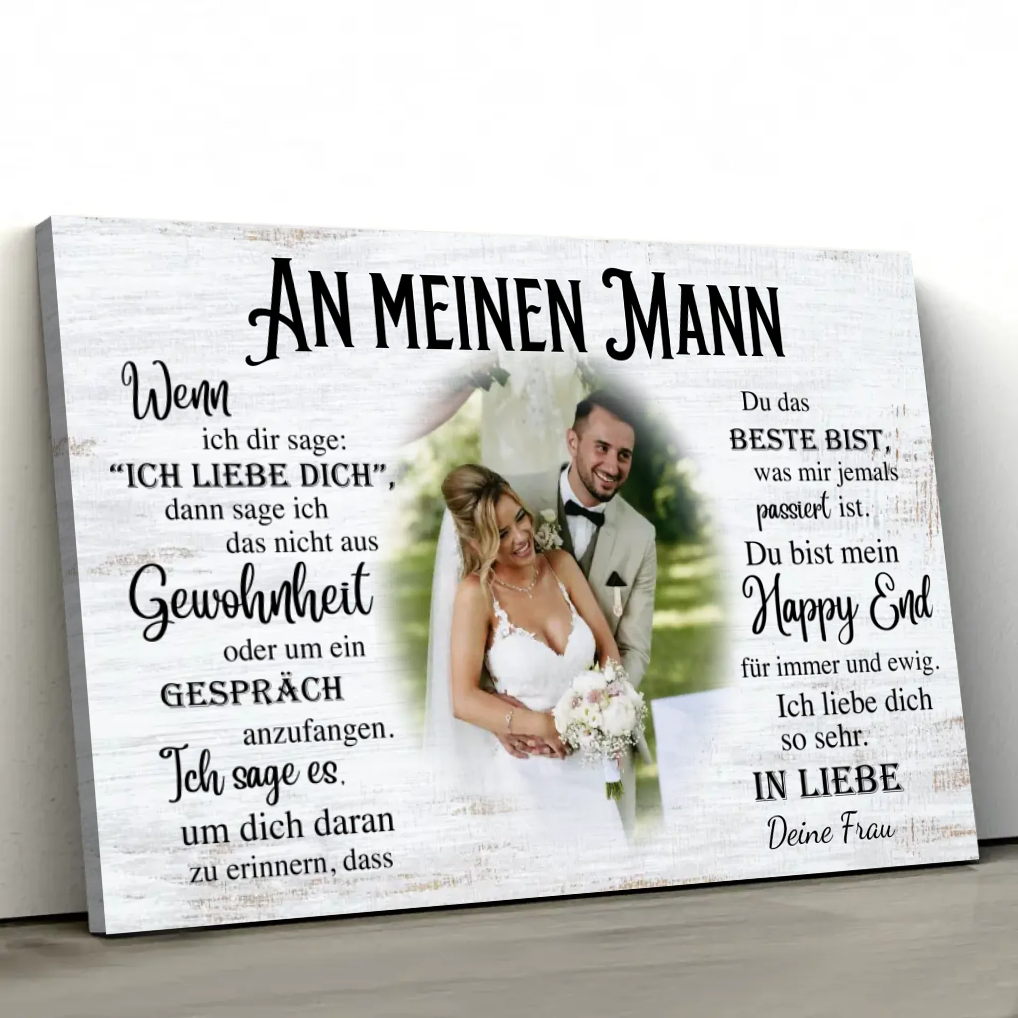 Personalisierte Leinwand "An meinen Mann"