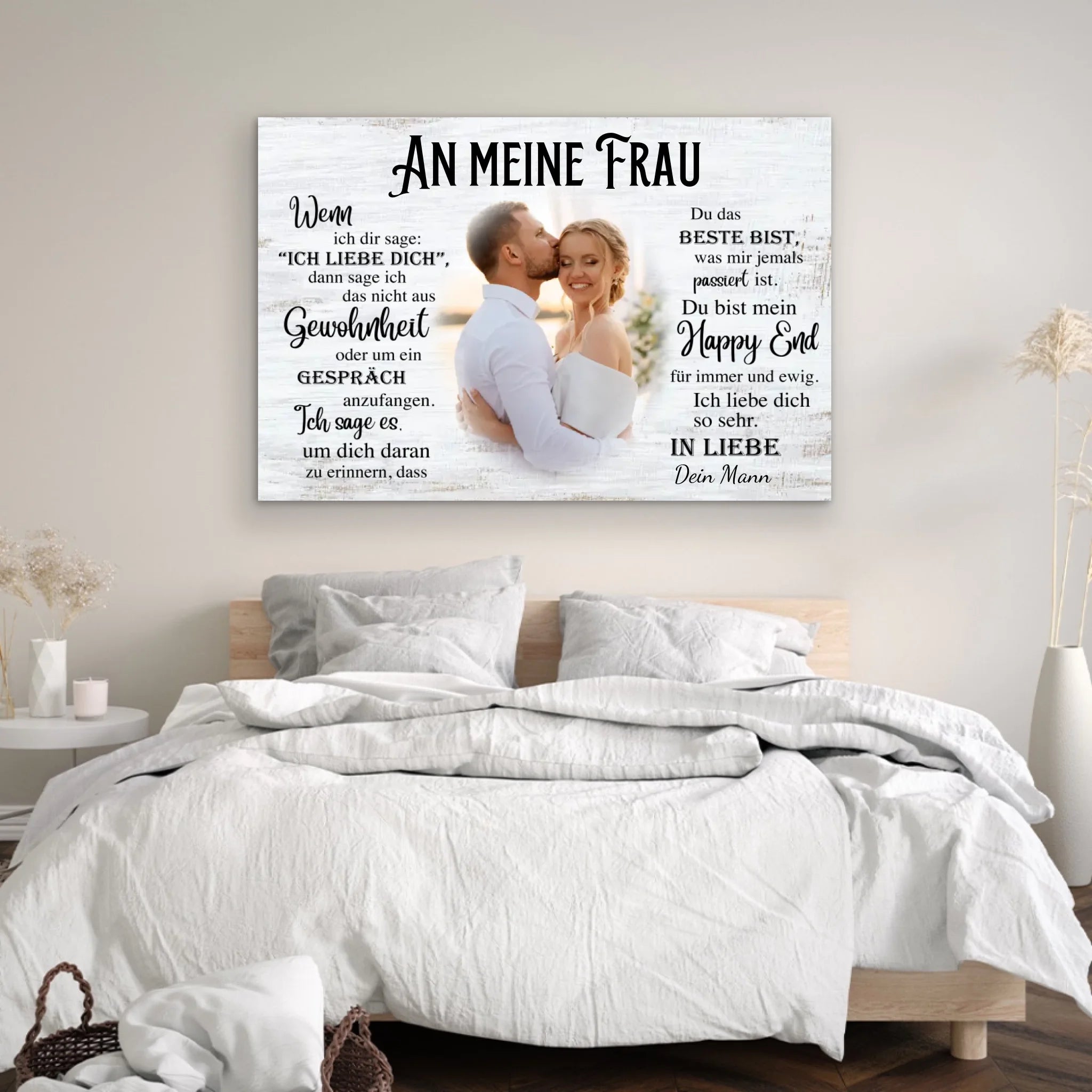 Personalisierte Leinwand "An meine Frau"