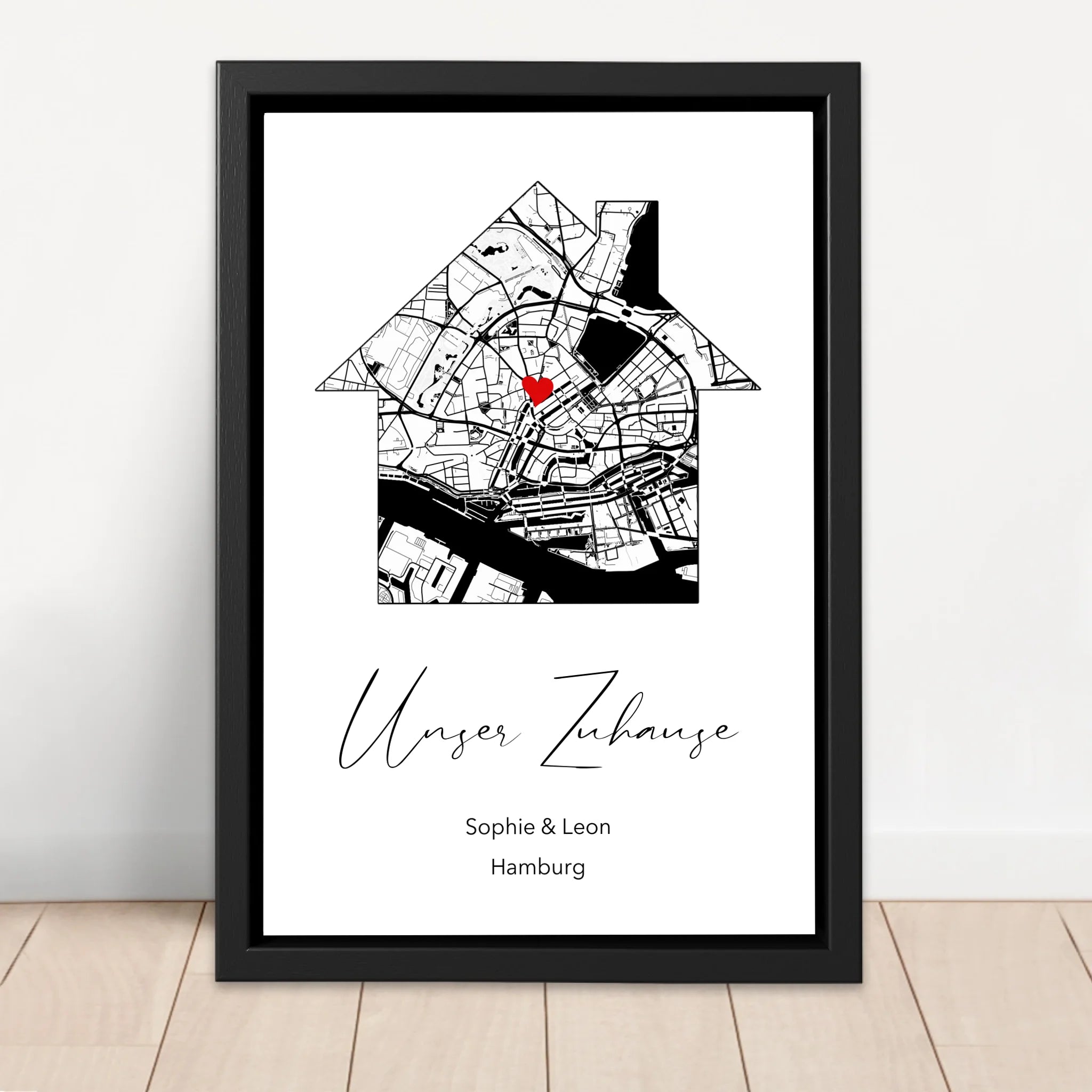 Personalisierte Leinwand "Unser Zuhause"
