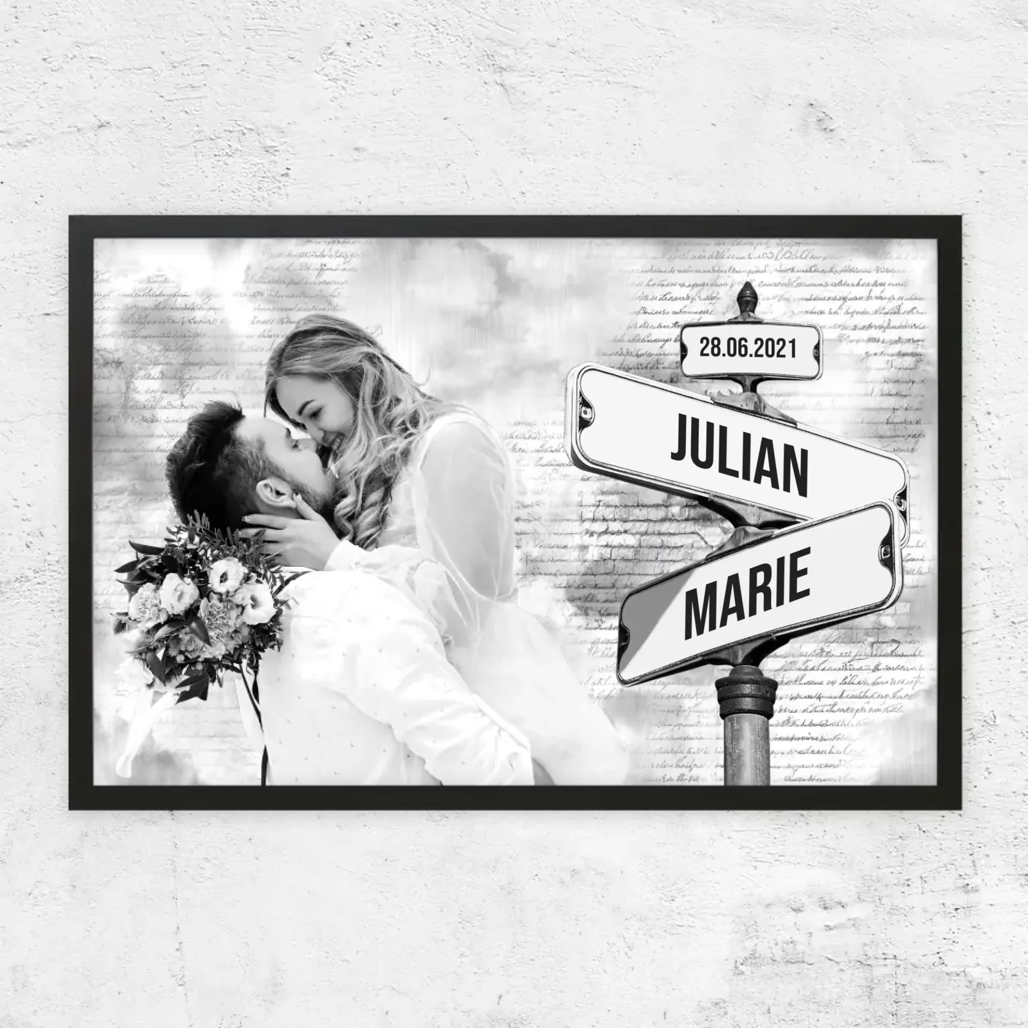 Personalisiertes Poster "Straßenschild mit eigenem Foto"