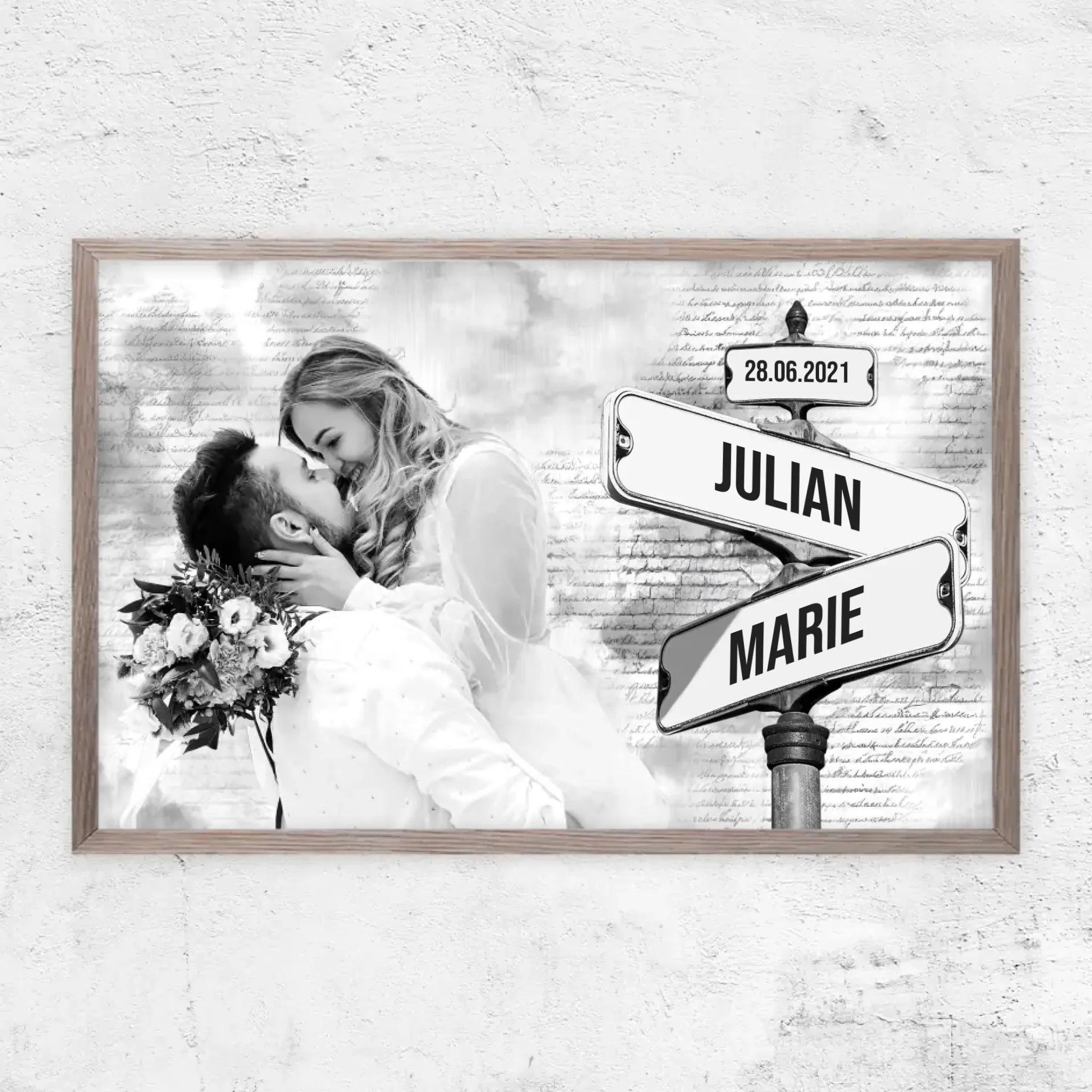 Personalisiertes Poster "Straßenschild mit eigenem Foto"
