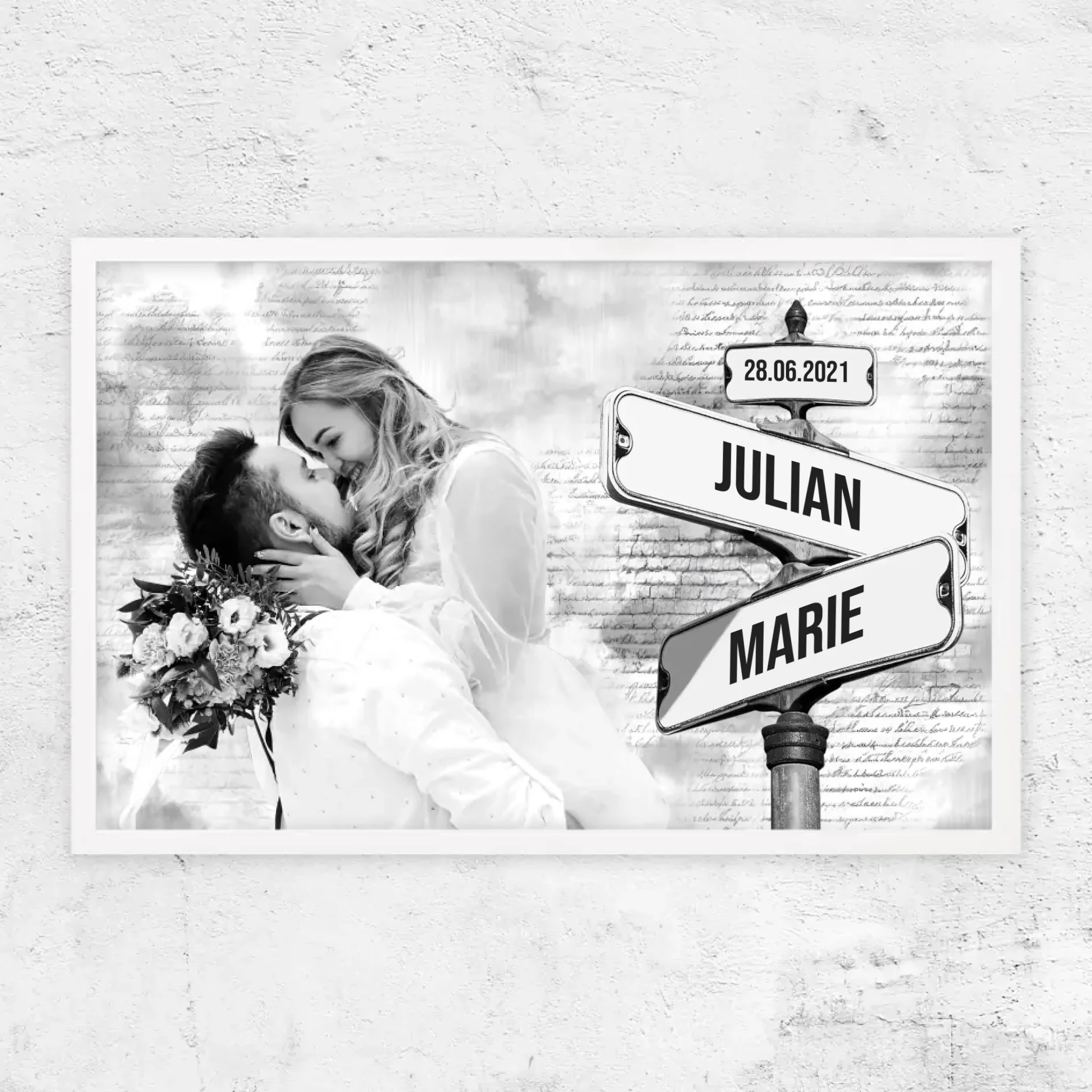Personalisiertes Poster "Straßenschild mit eigenem Foto"