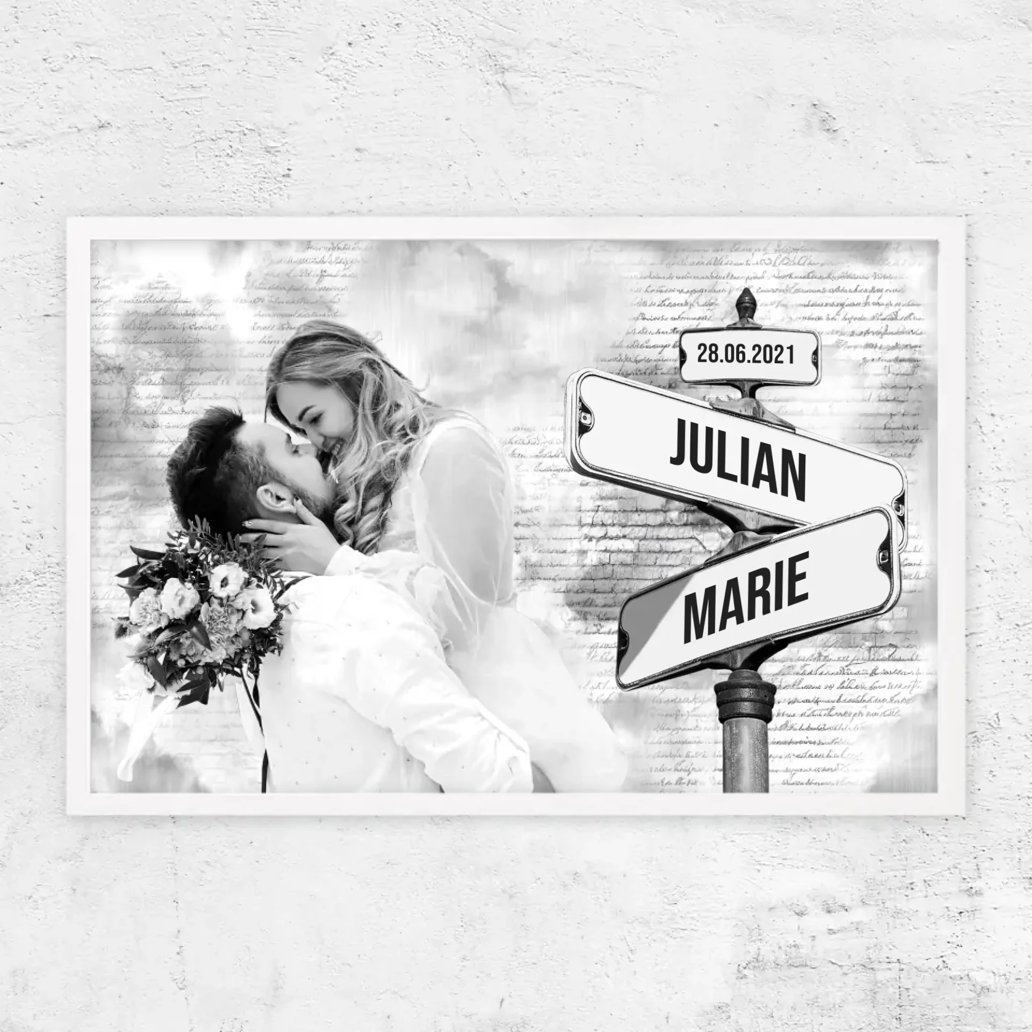 Personalisiertes Poster "Straßenschild mit eigenem Foto"