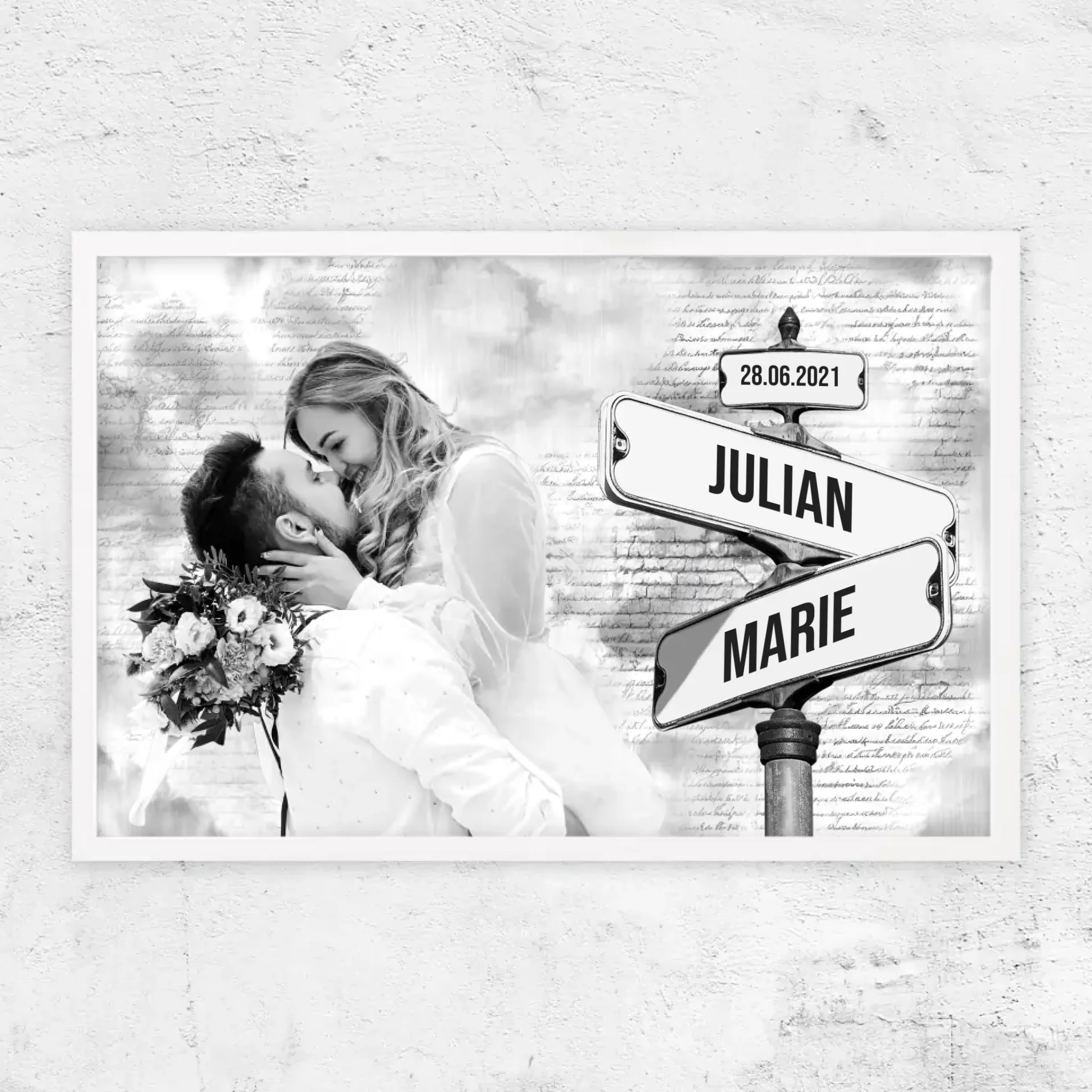 Personalisiertes Poster "Straßenschild mit eigenem Foto"