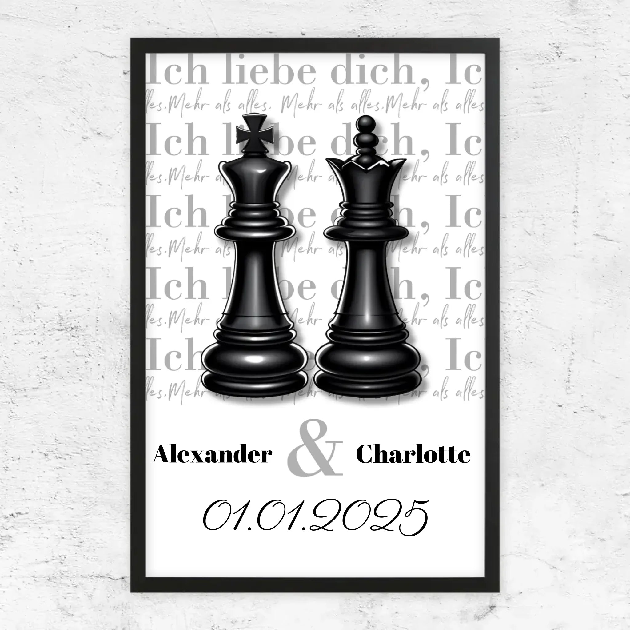 Personalisiertes Poster "Die Dame und der König"