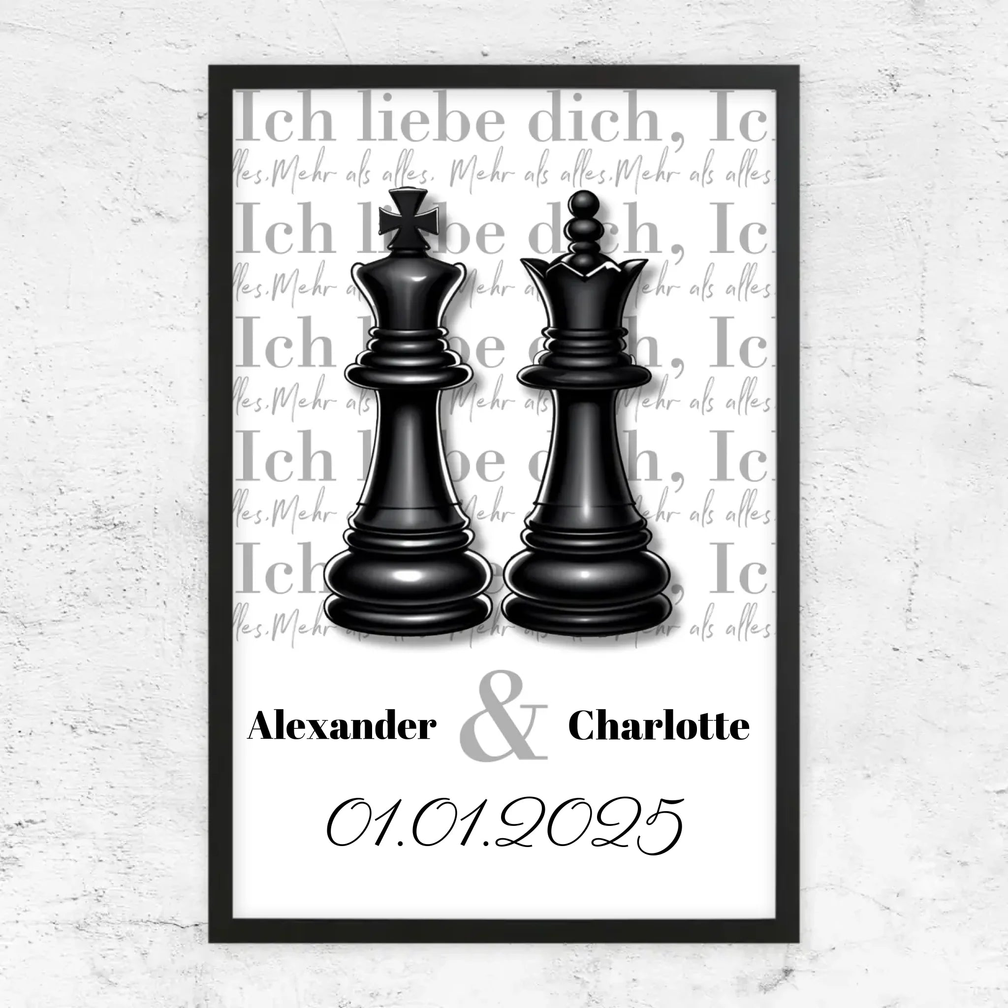 Personalisiertes Poster "Die Dame und der König"