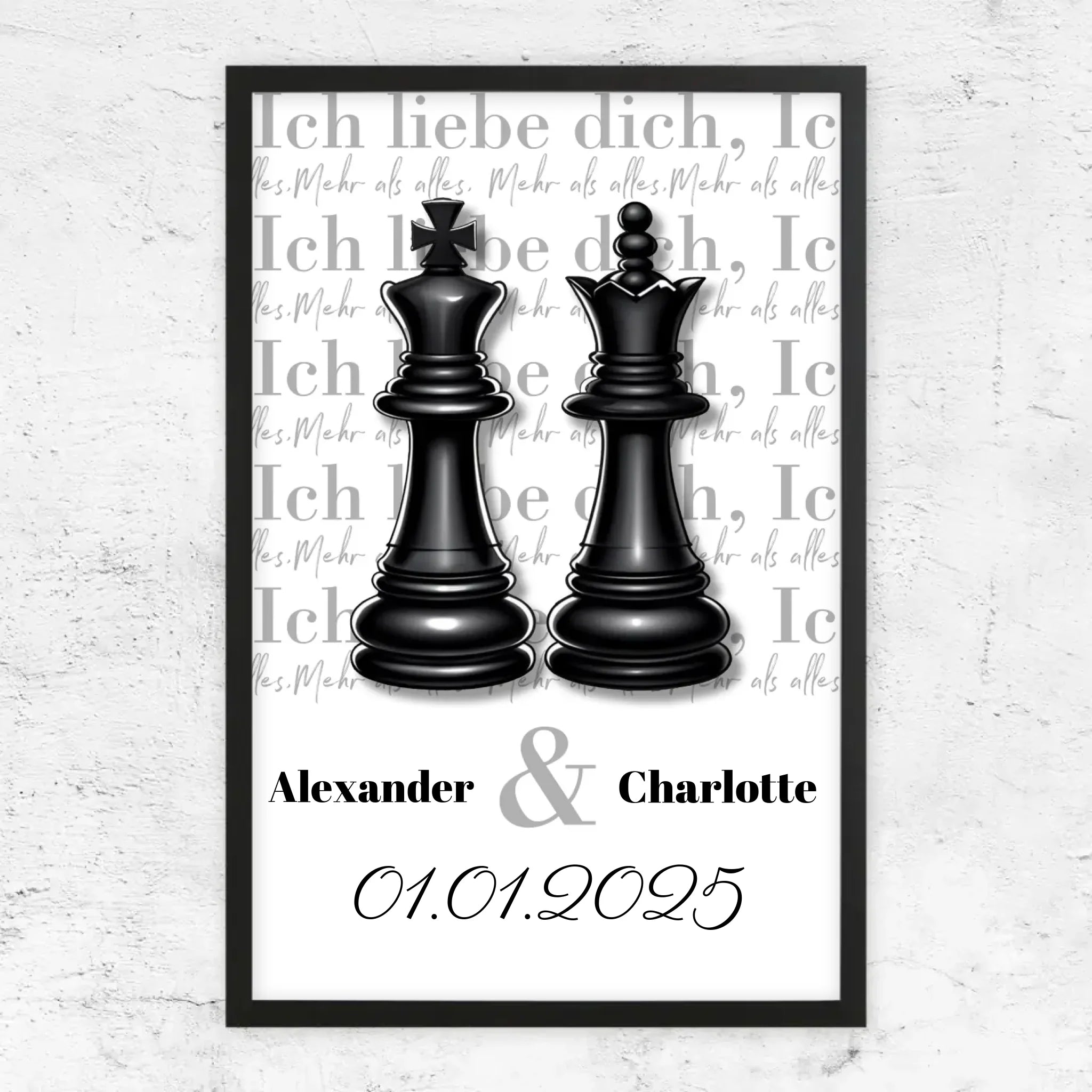 Personalisiertes Poster "Die Dame und der König"