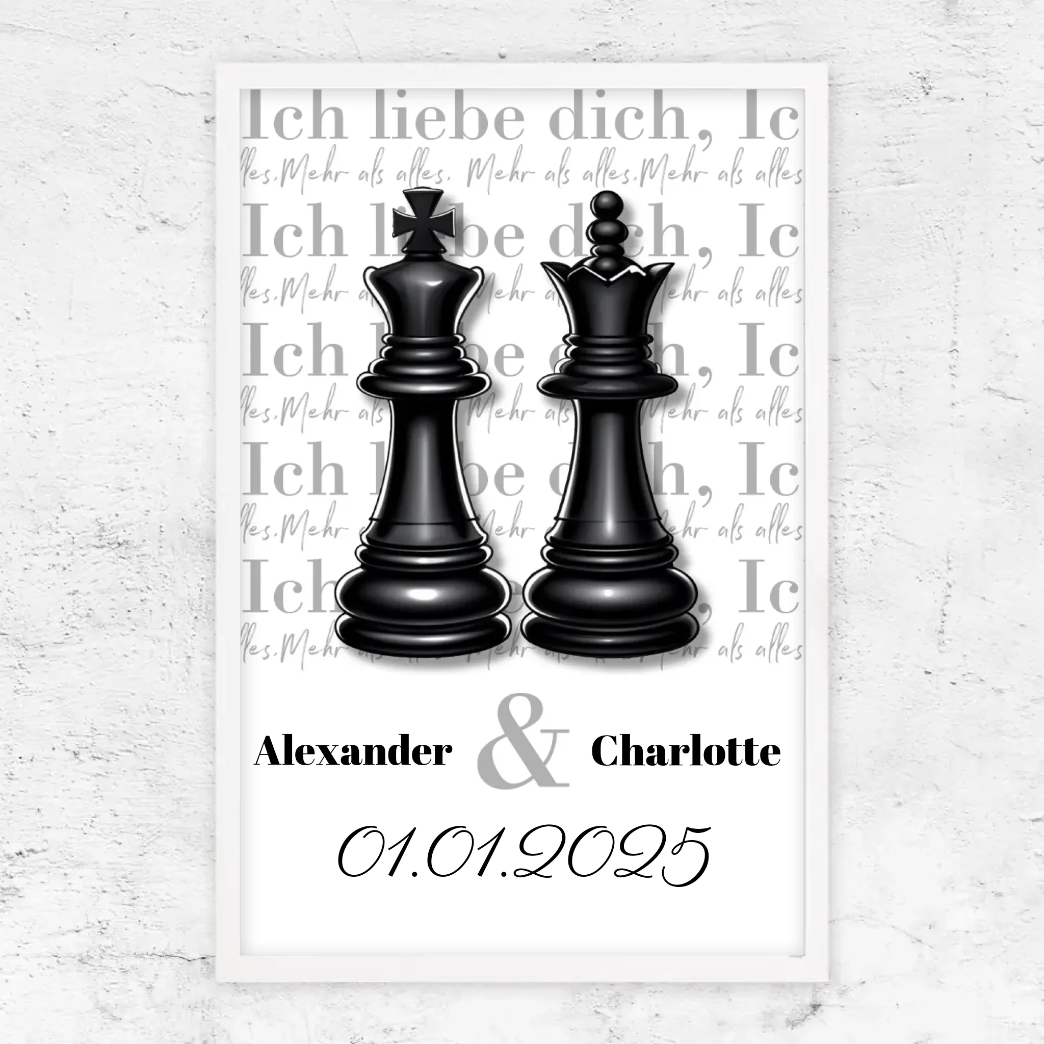 Personalisiertes Poster "Die Dame und der König"