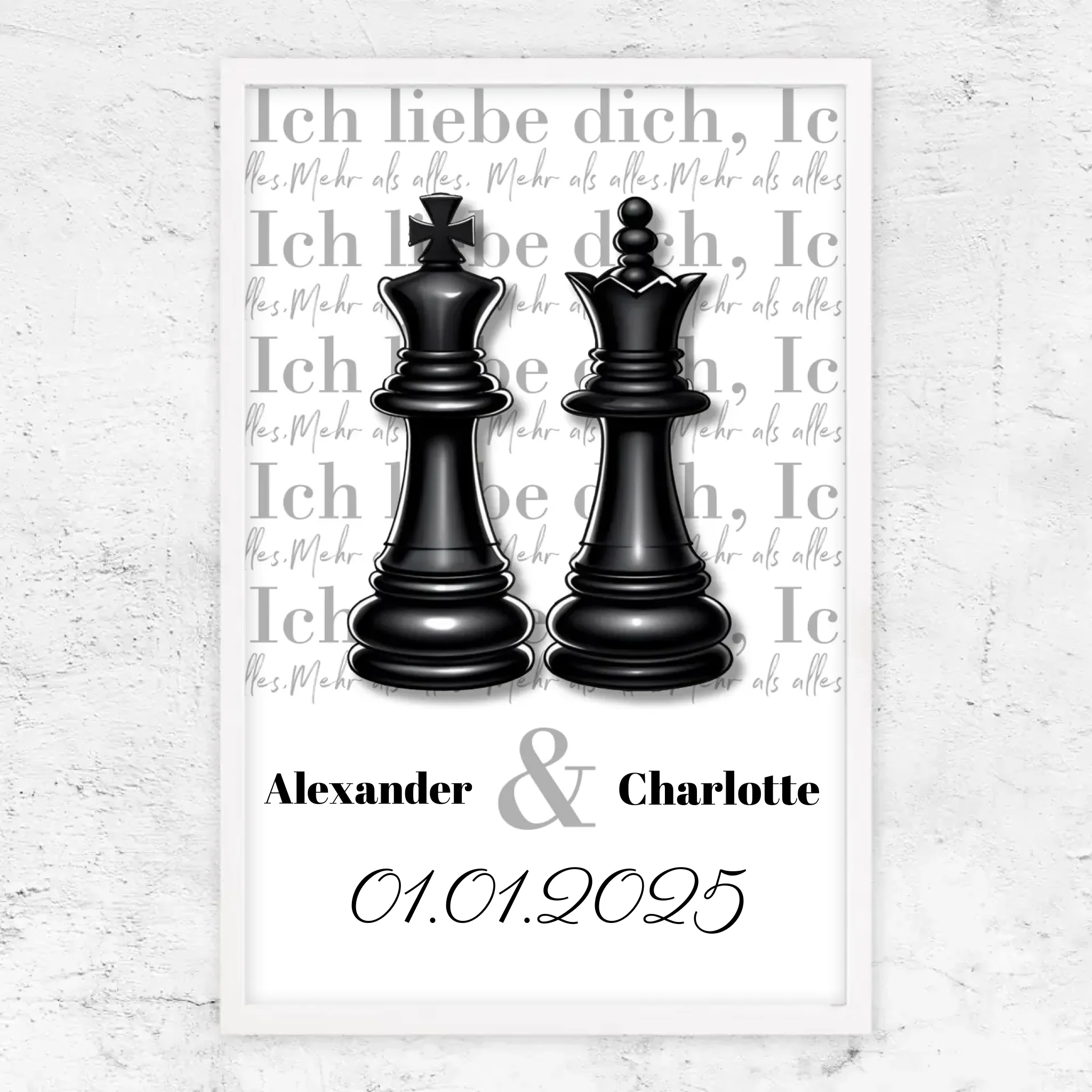 Personalisiertes Poster "Die Dame und der König"