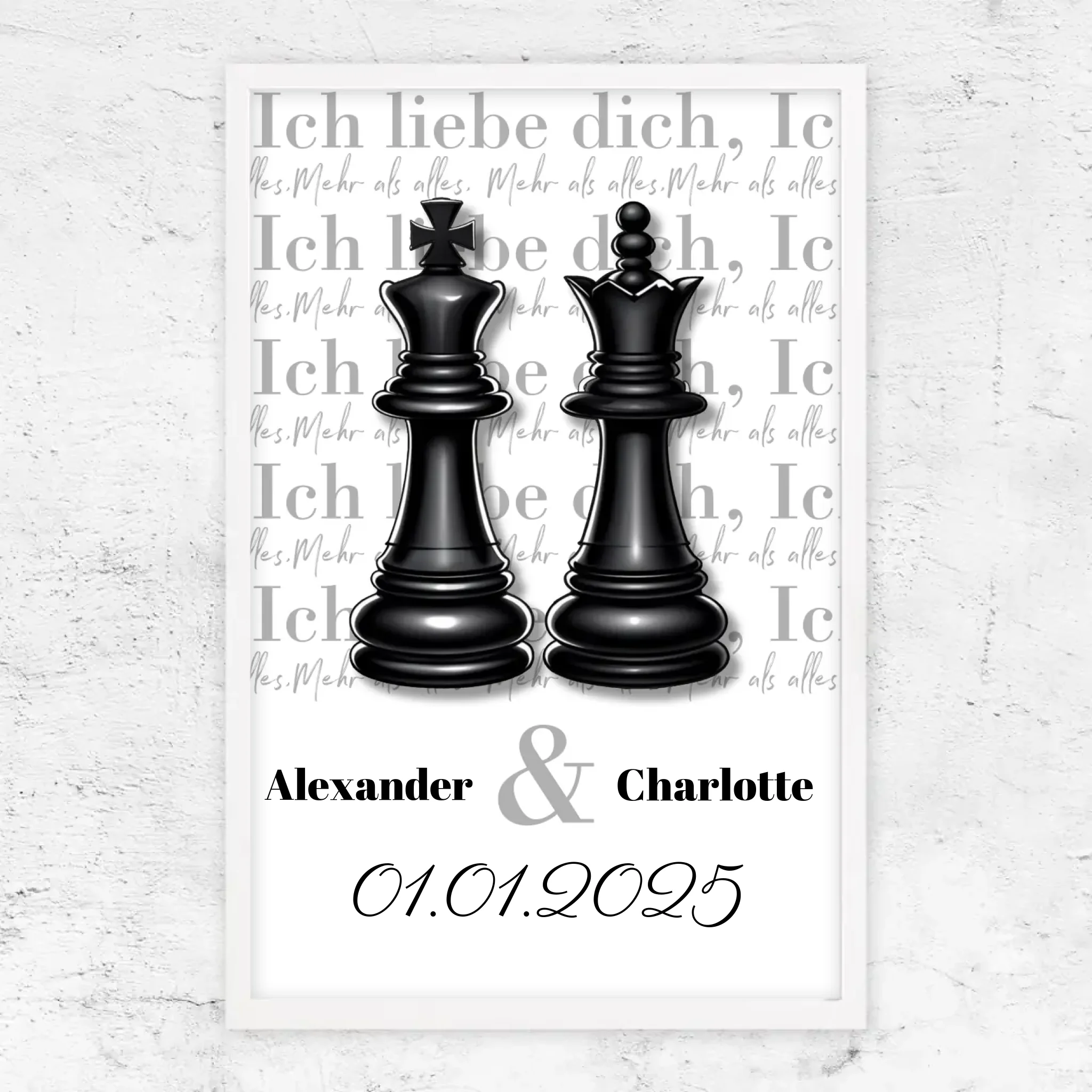 Personalisiertes Poster "Die Dame und der König"