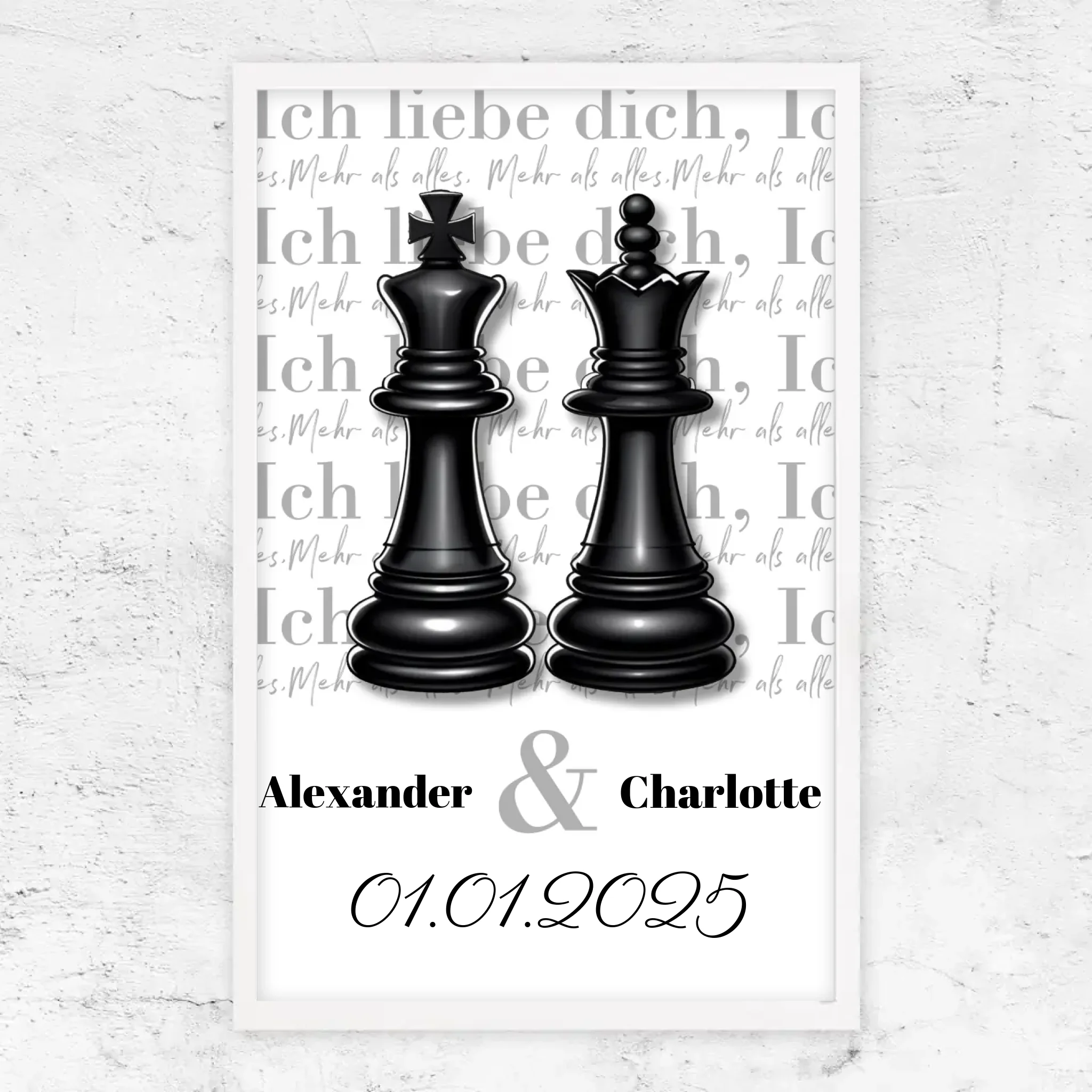 Personalisiertes Poster "Die Dame und der König"