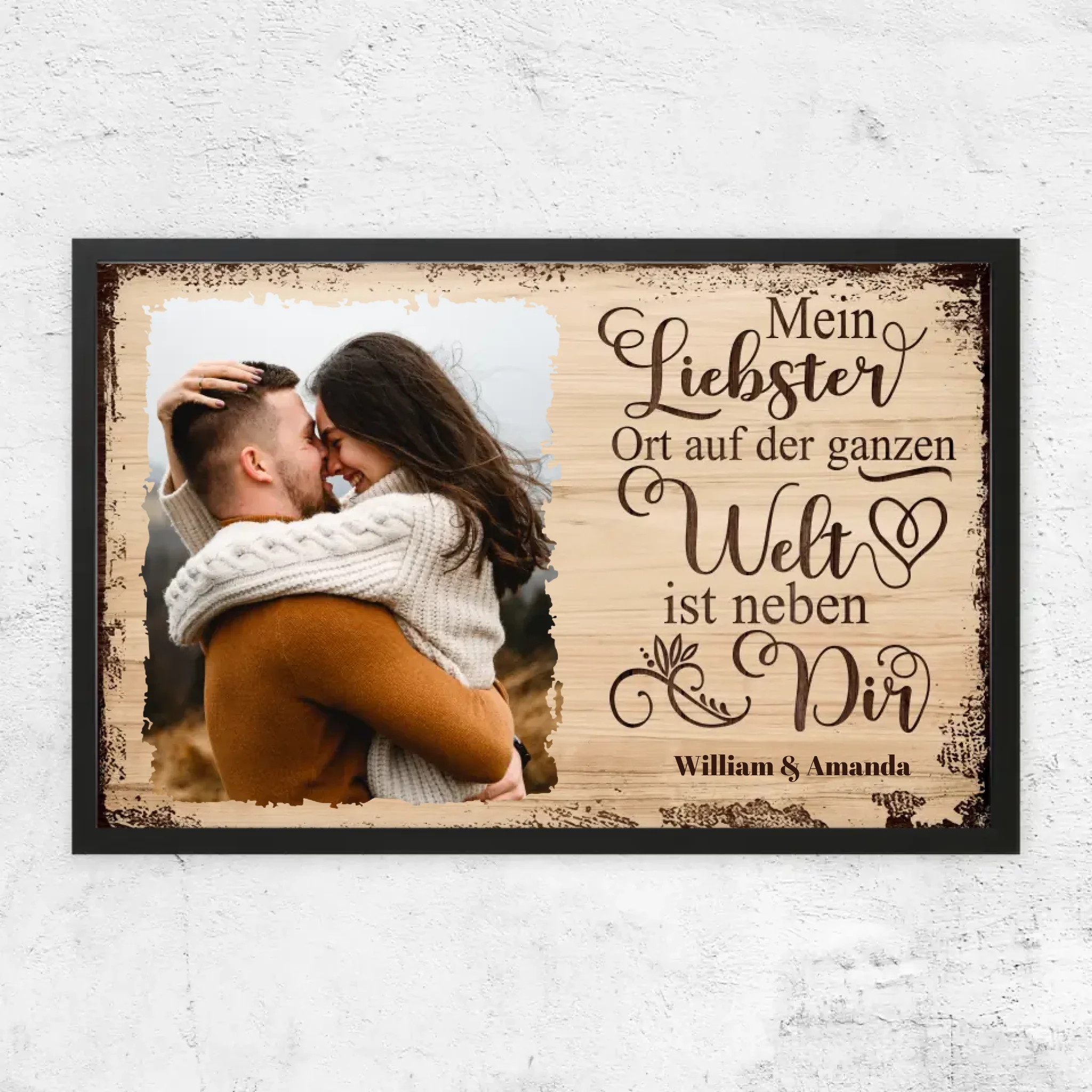 Personalisiertes Poster "Mein Lieblingsort ist neben dir mit Bild"