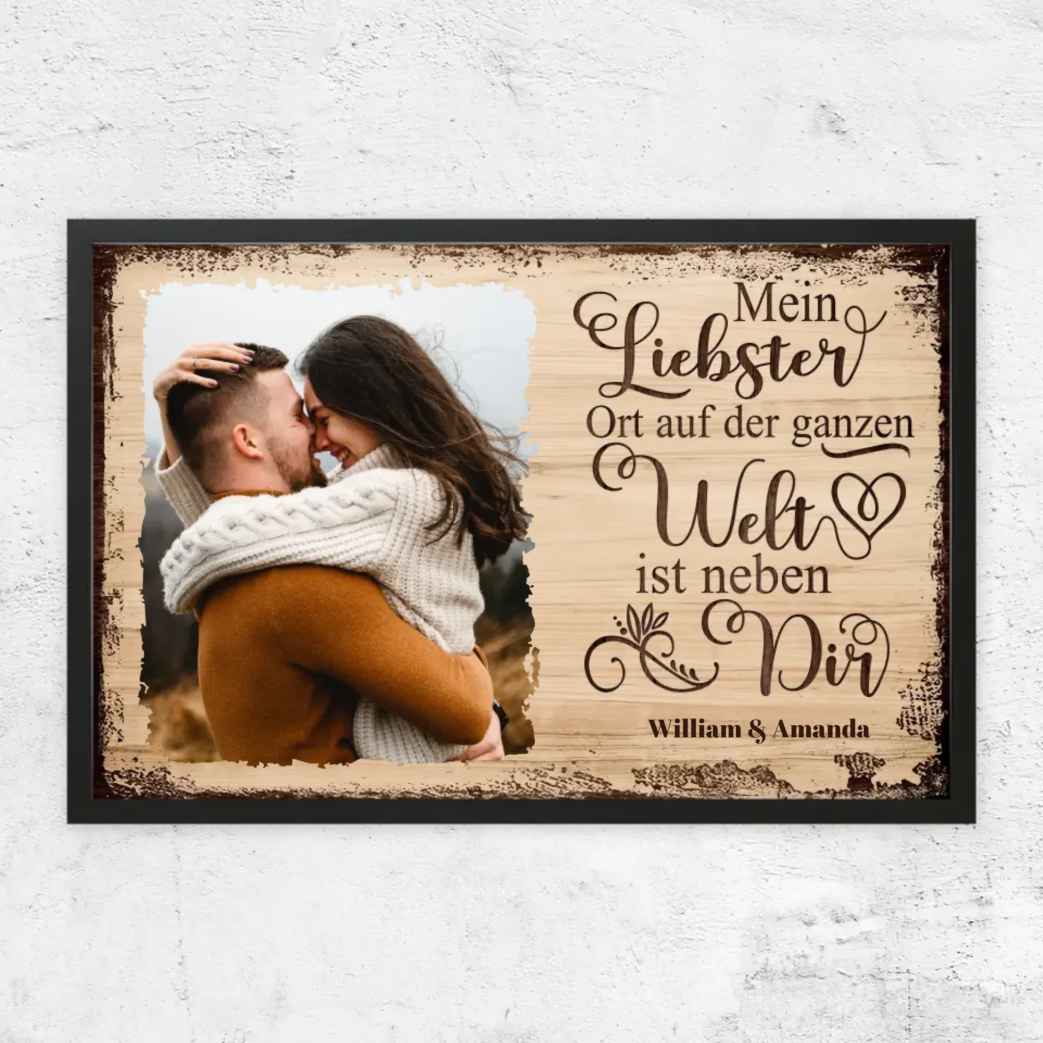 Personalisiertes Poster "Mein Lieblingsort ist neben dir mit Bild"