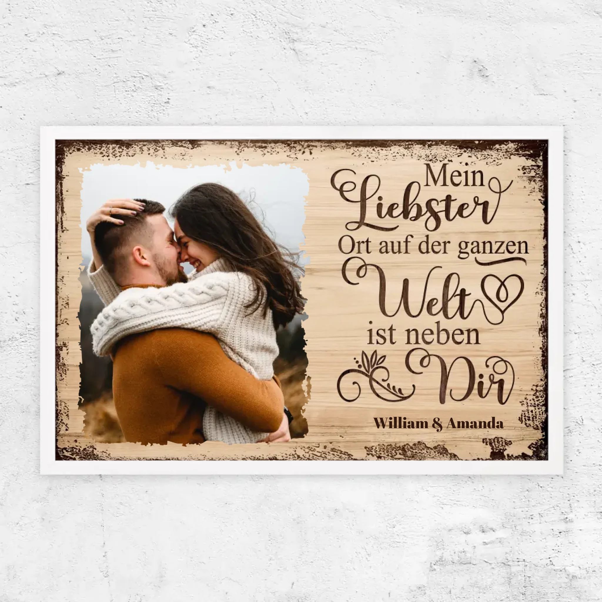 Personalisiertes Poster "Mein Lieblingsort ist neben dir mit Bild"