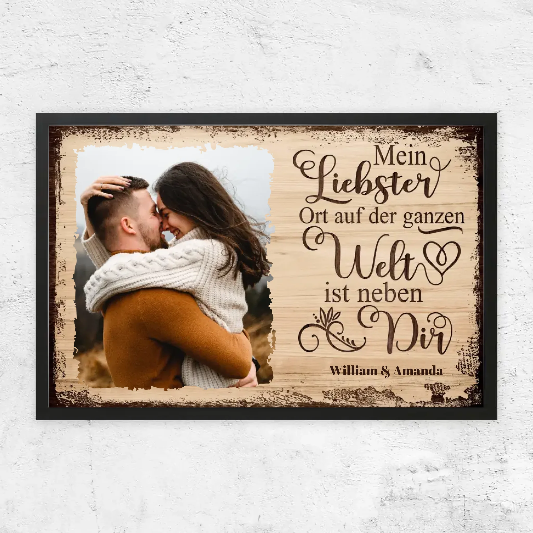 Personalisiertes Poster "Mein Lieblingsort ist neben dir mit Bild"