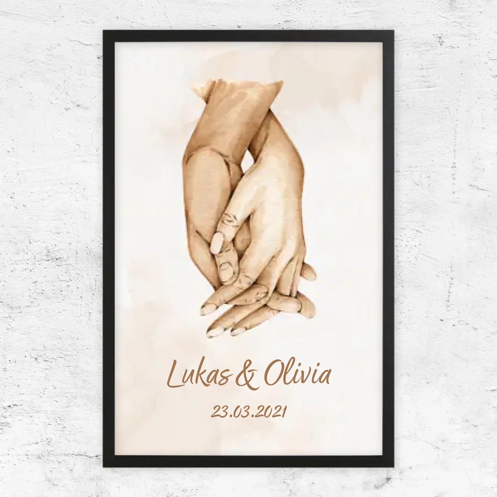 Personalisiertes Poster "Hand in Hand"