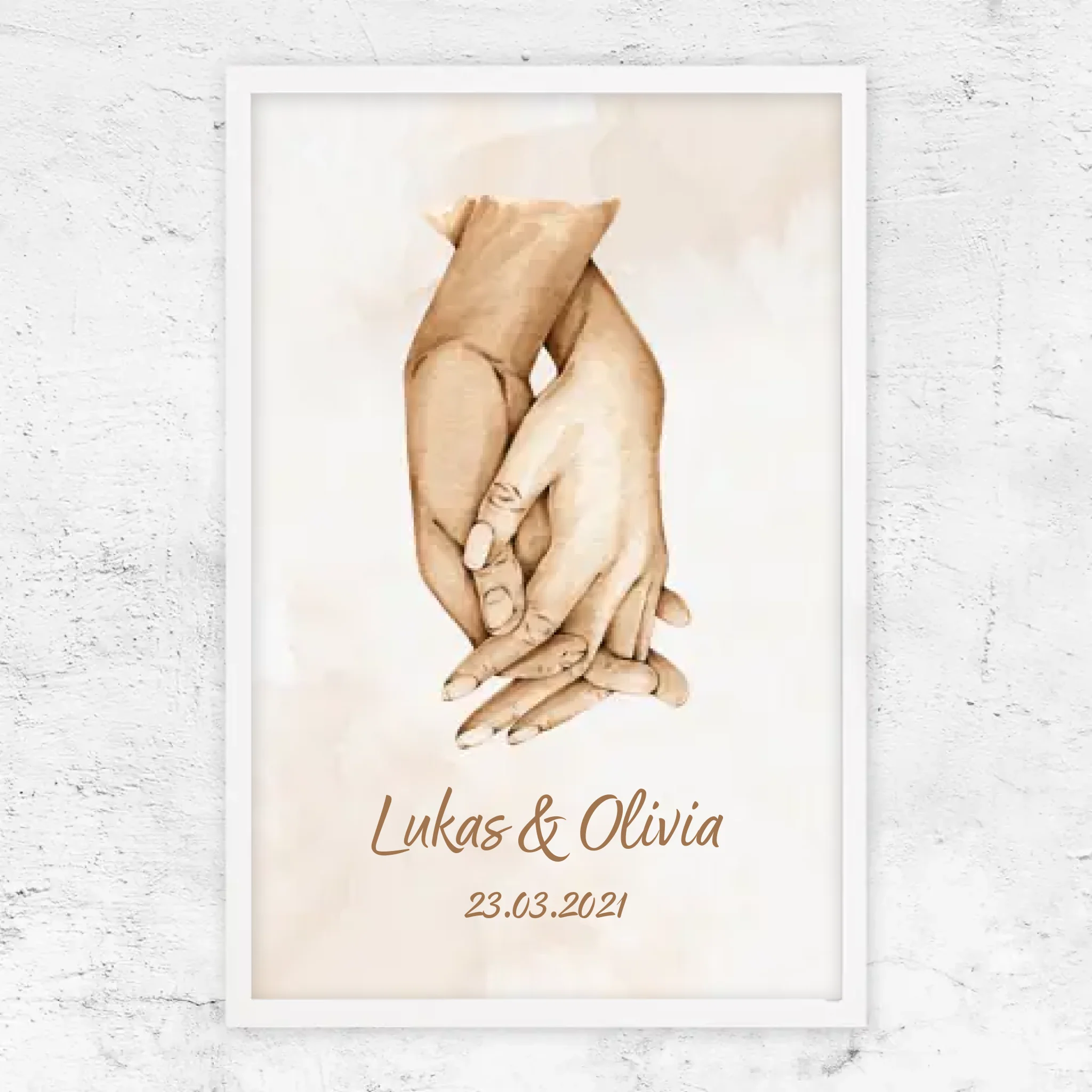 Personalisiertes Poster "Hand in Hand"