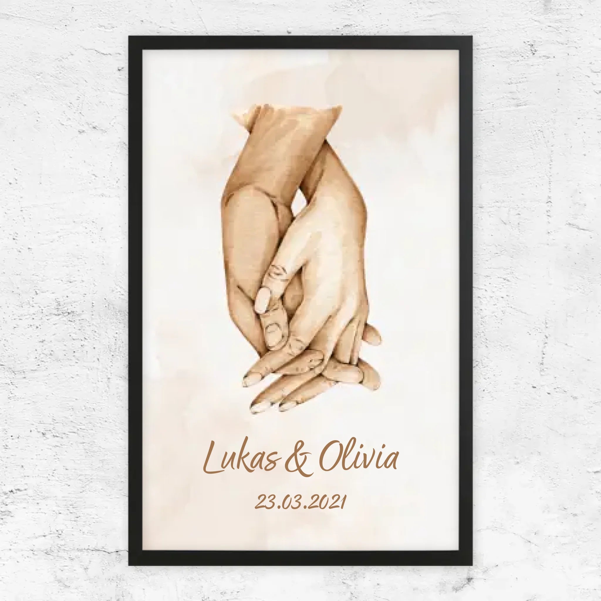 Personalisiertes Poster "Hand in Hand"