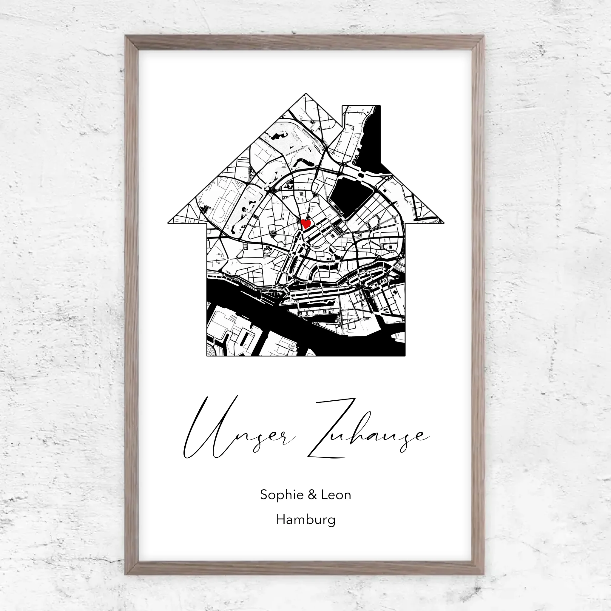Personalisiertes Poster "Unser Zuhause"