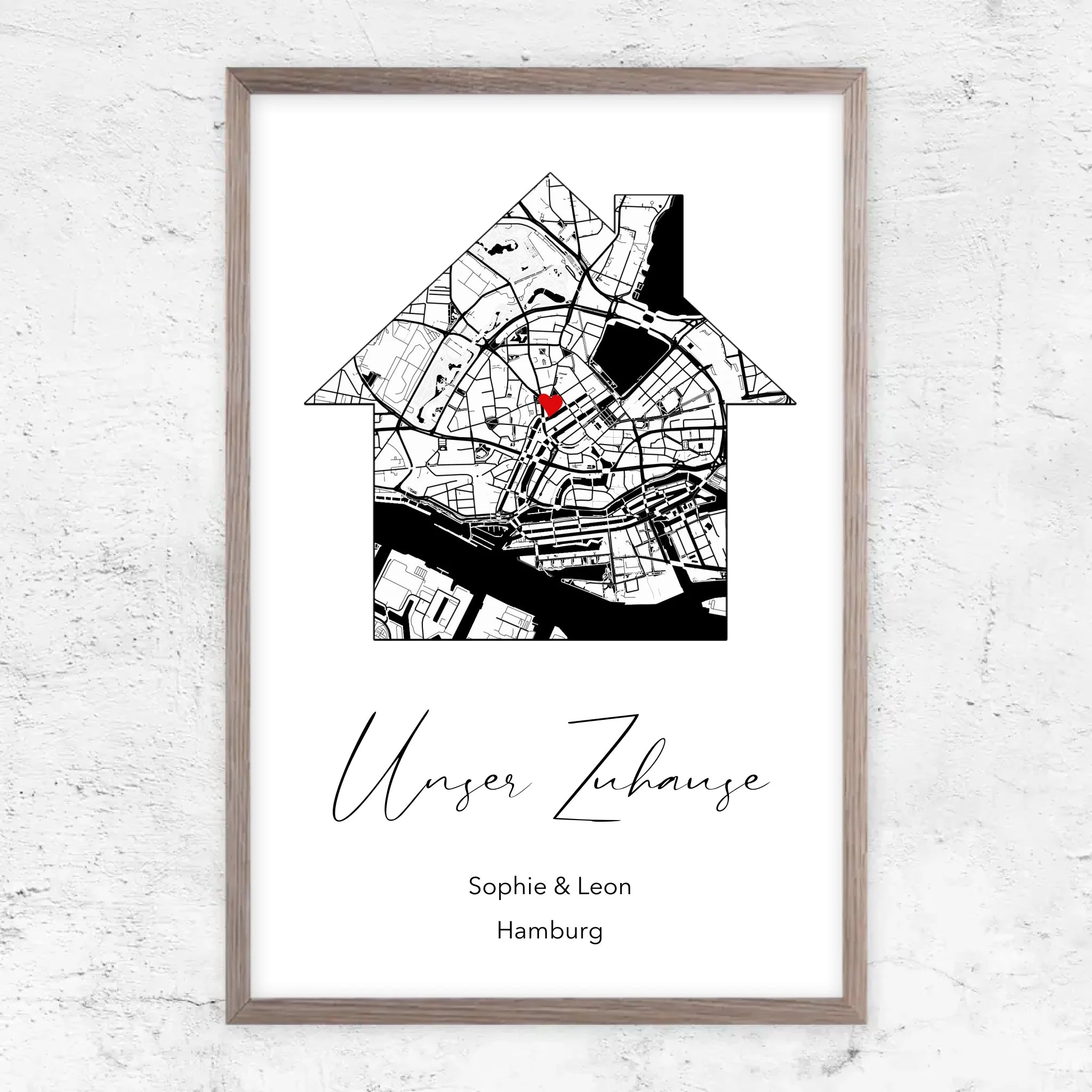 Personalisiertes Poster "Unser Zuhause"
