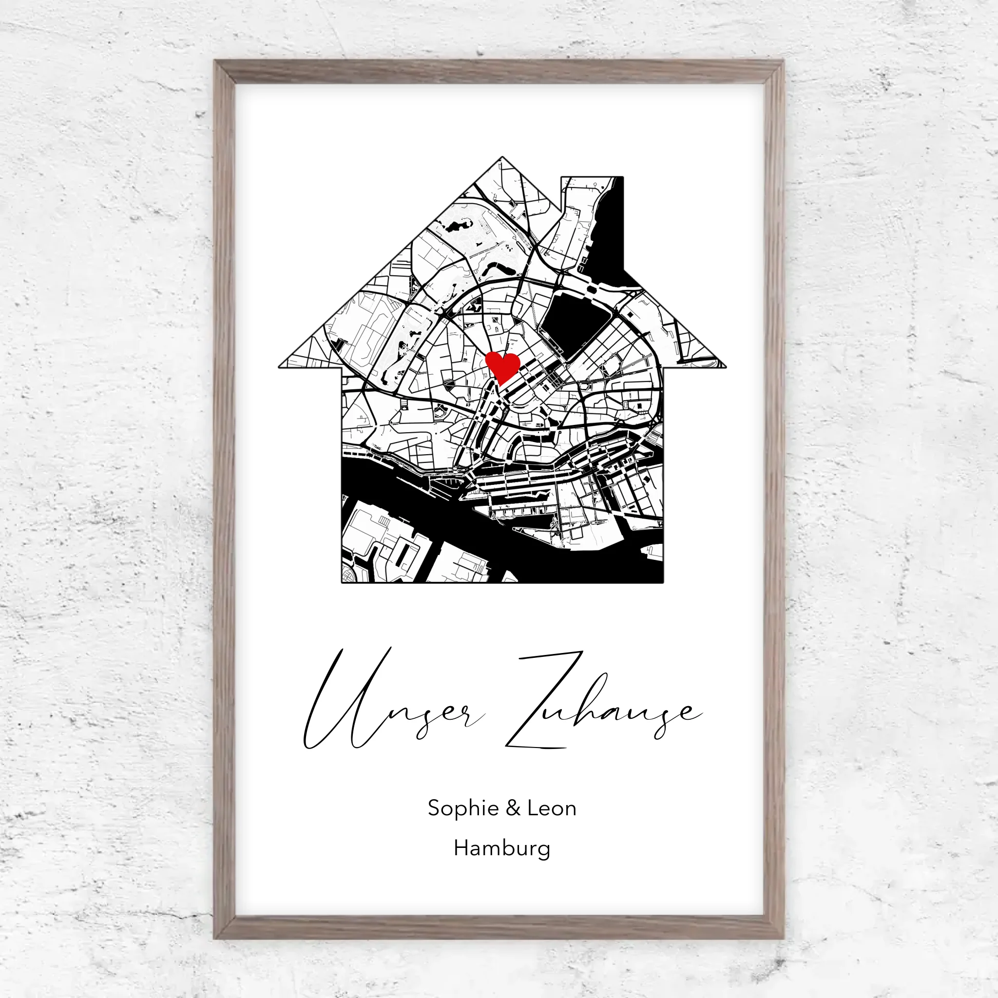 Personalisiertes Poster "Unser Zuhause"