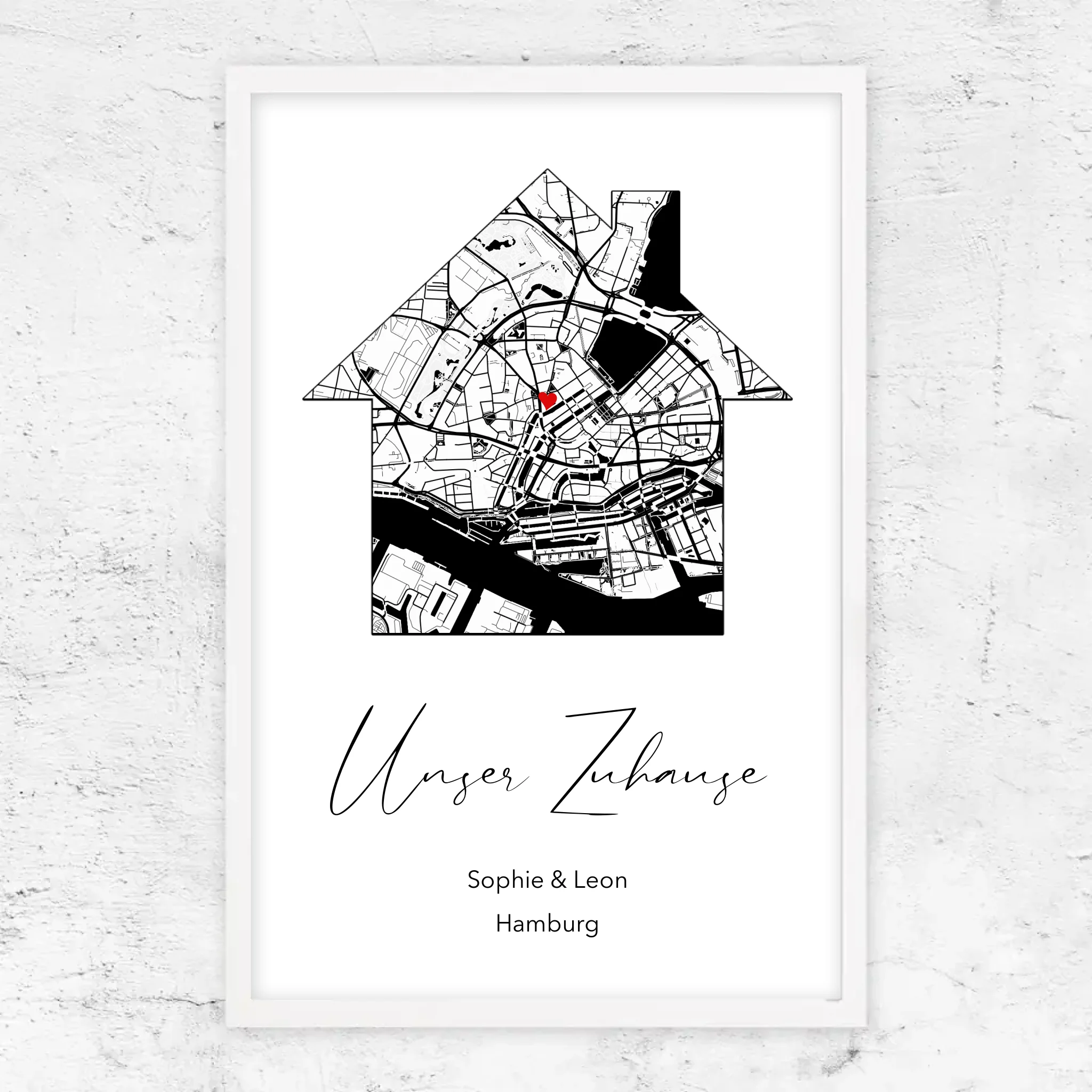 Personalisiertes Poster "Unser Zuhause"