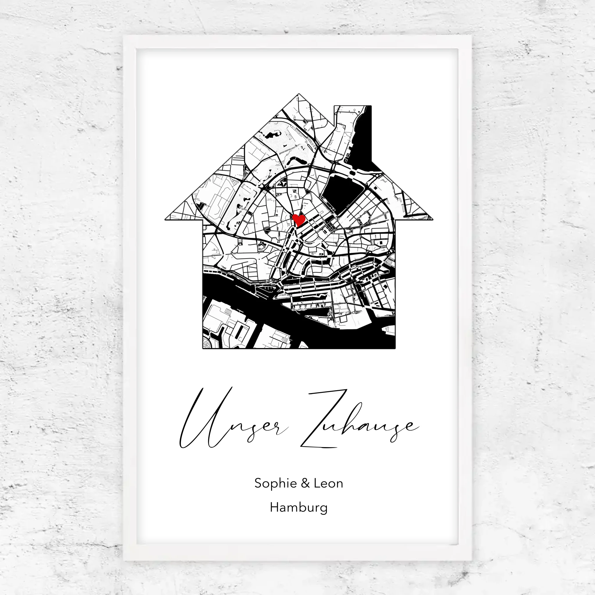 Personalisiertes Poster "Unser Zuhause"