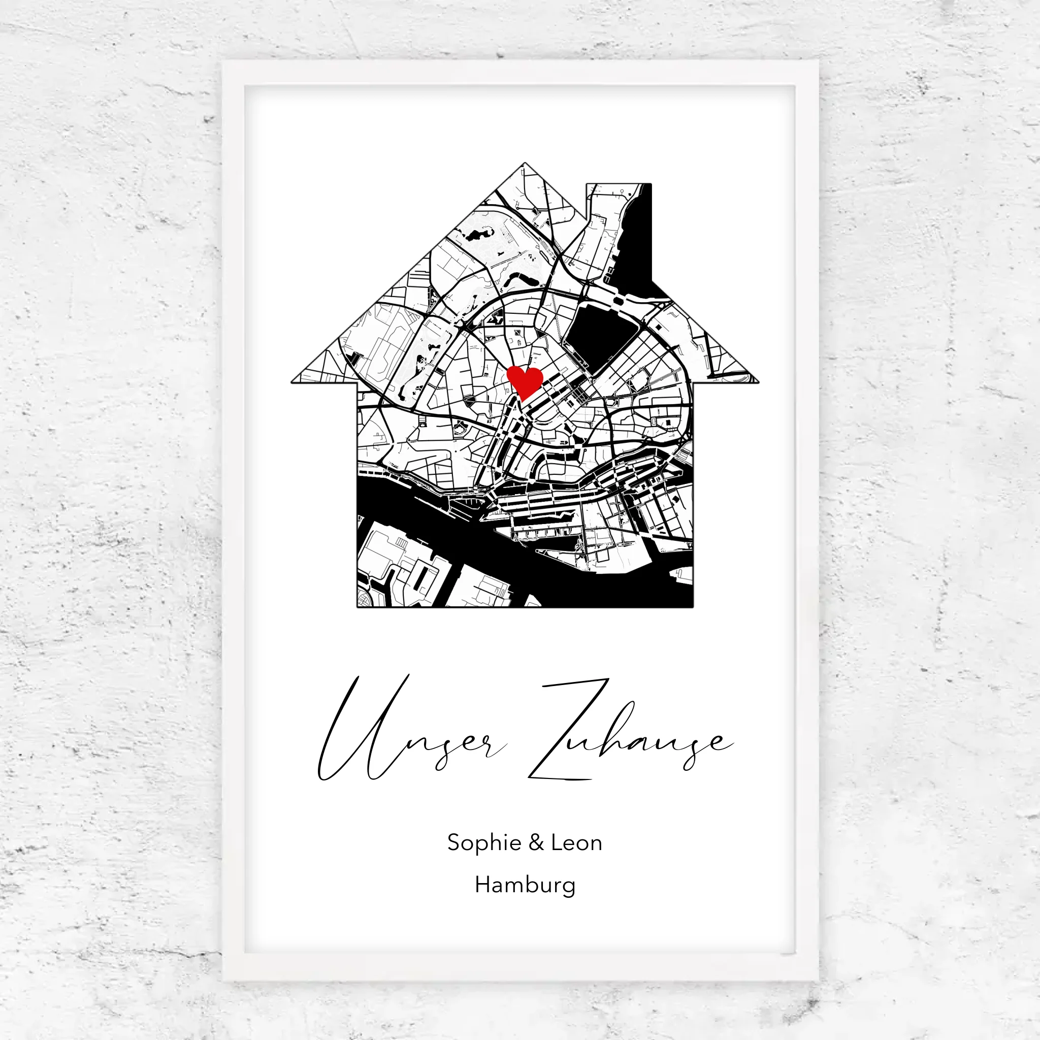 Personalisiertes Poster "Unser Zuhause"