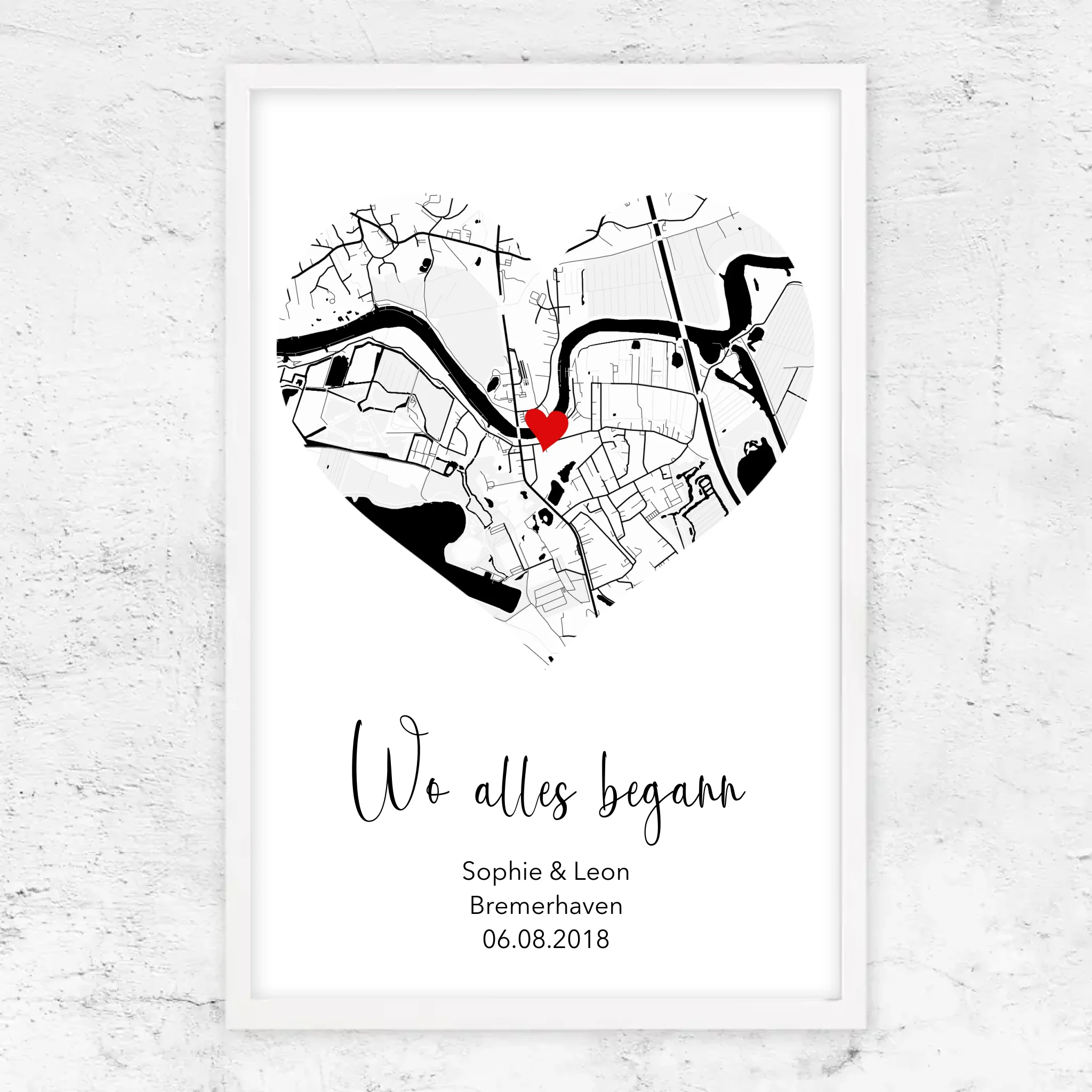 Personalisiertes Poster "Wo alles begann"