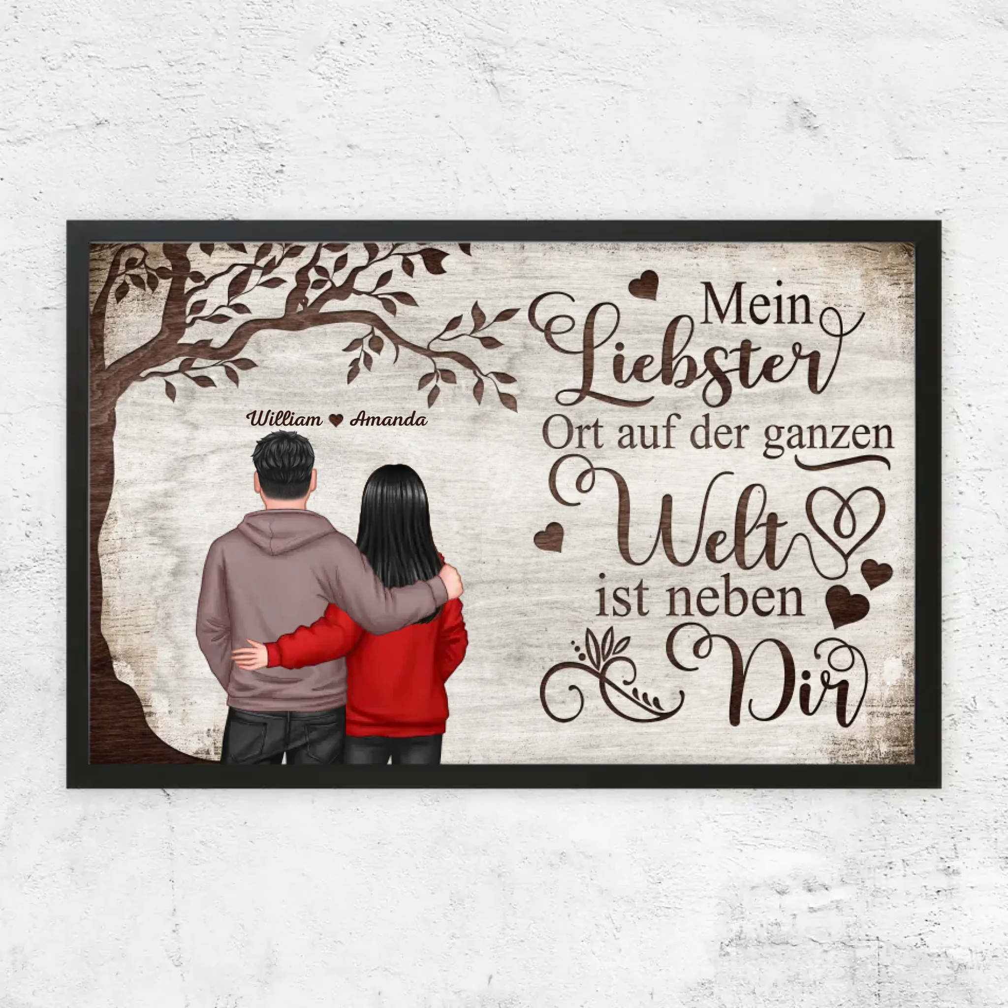 Personalisiertes Poster "Lieblingsort - Blick von hinten"