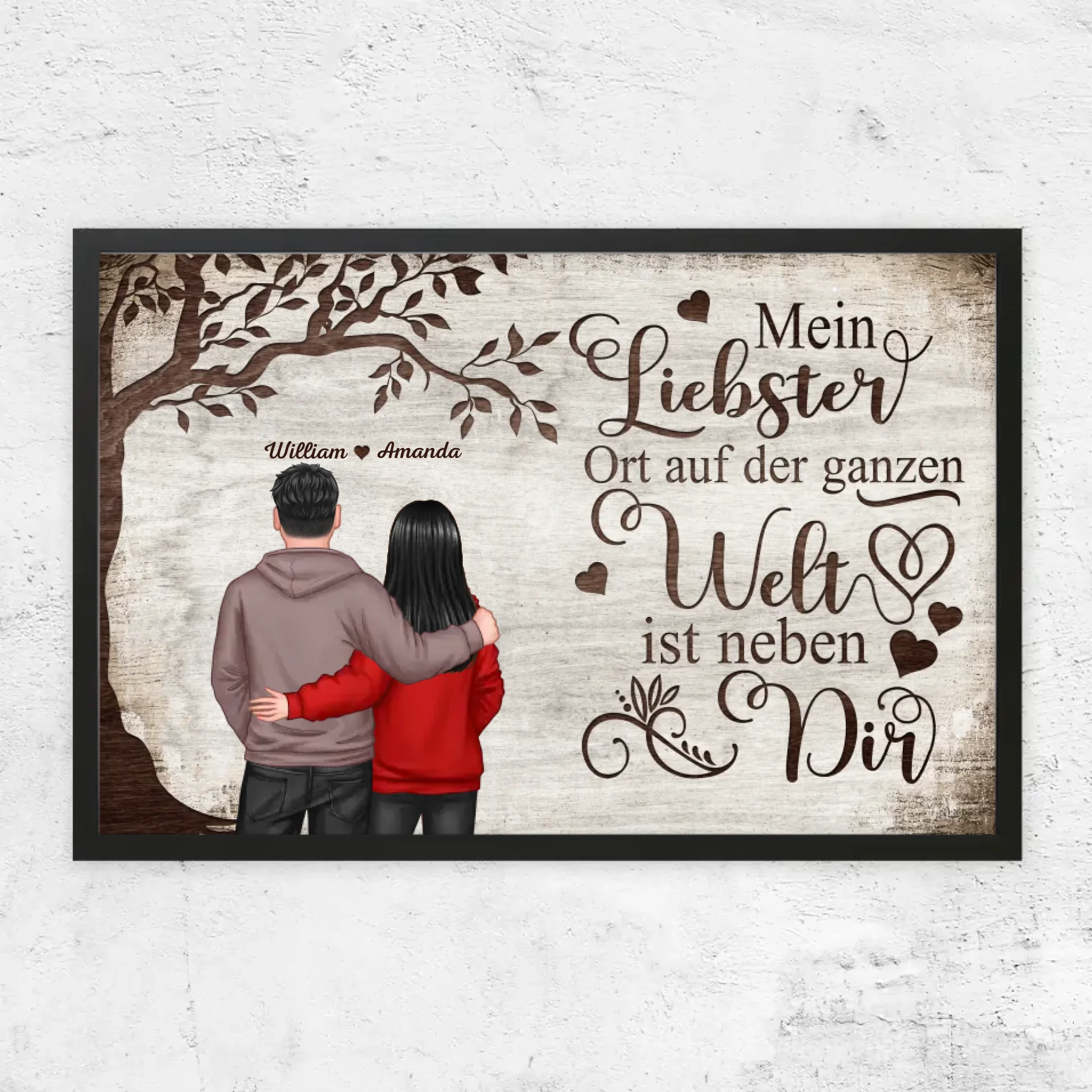 Personalisiertes Poster "Lieblingsort - Blick von hinten"