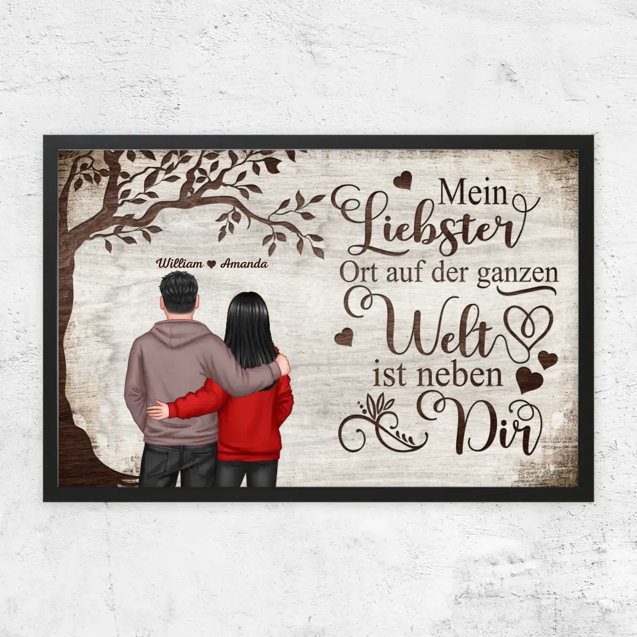 Personalisiertes Poster "Lieblingsort - Blick von hinten"