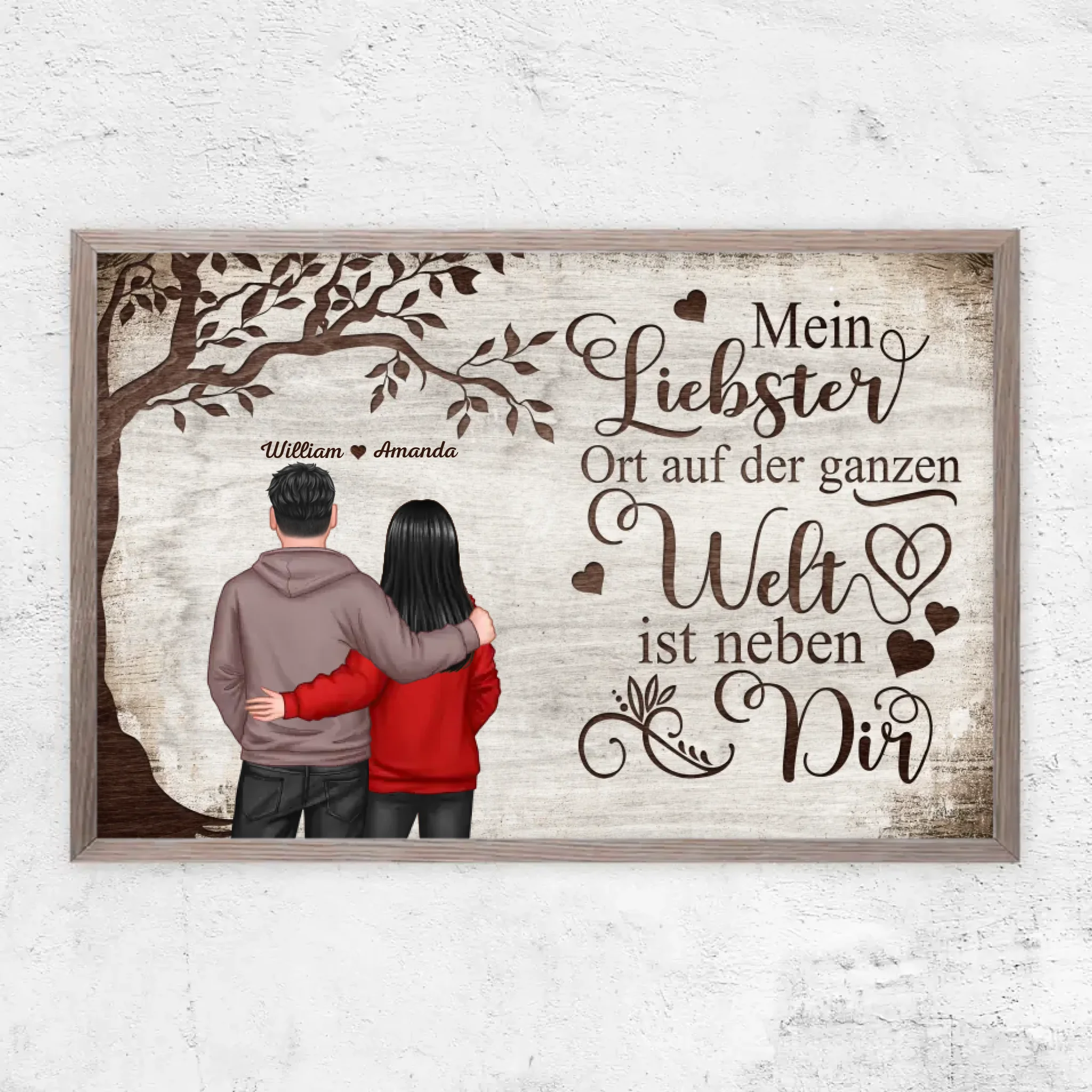 Personalisiertes Poster "Lieblingsort - Blick von hinten"