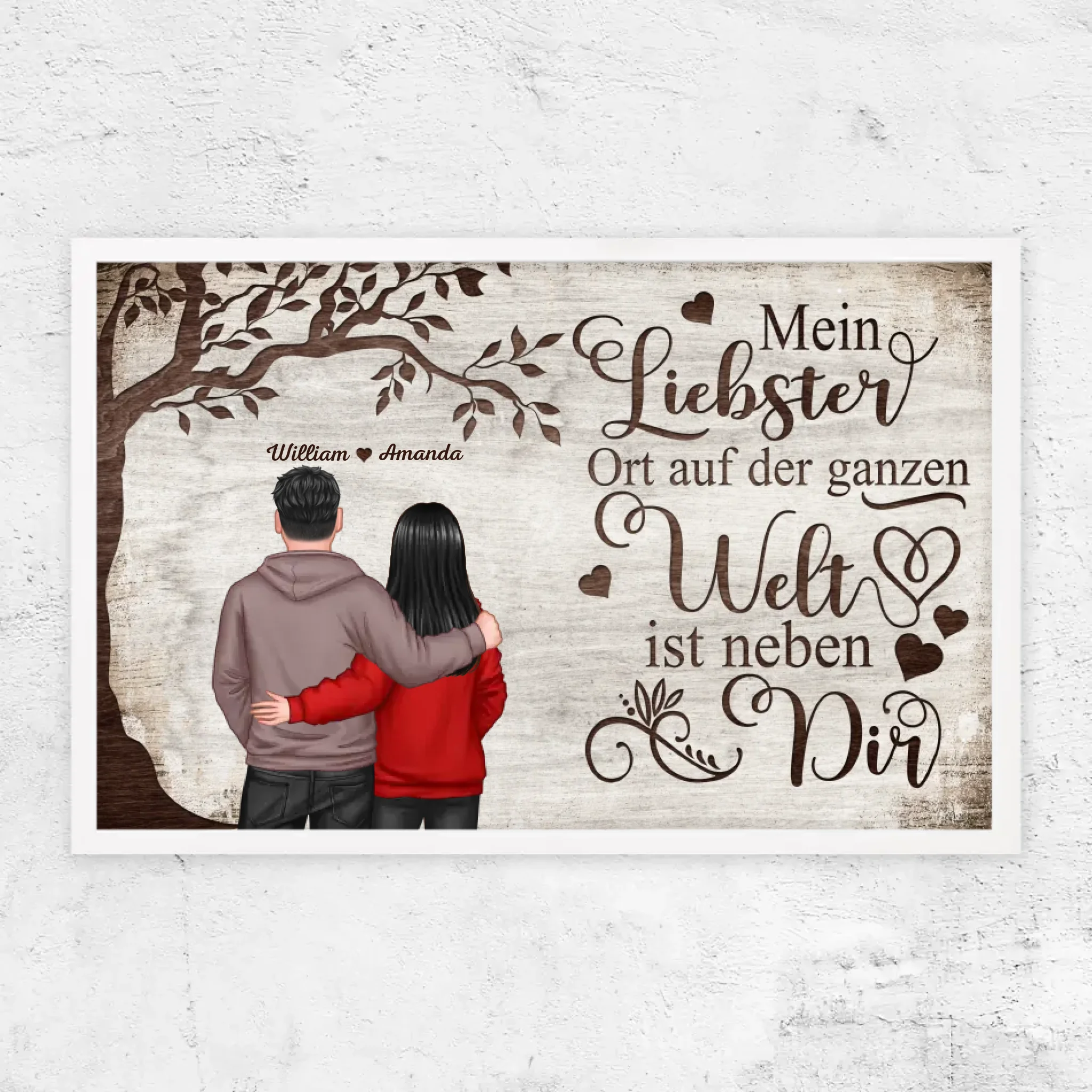 Personalisiertes Poster "Lieblingsort - Blick von hinten"