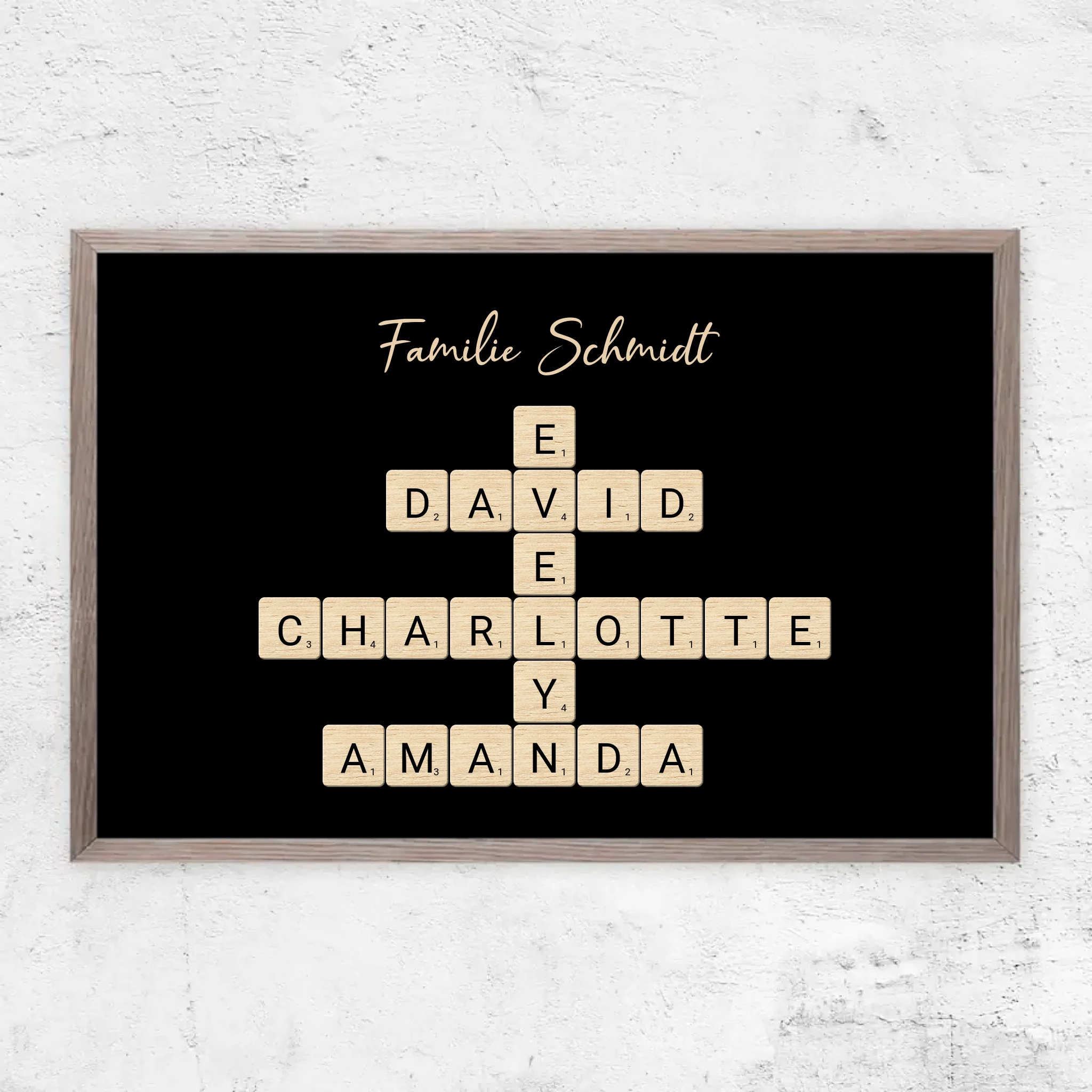 Personalisiertes Poster "Familien-Kreuzworträtsel - Horizontal"