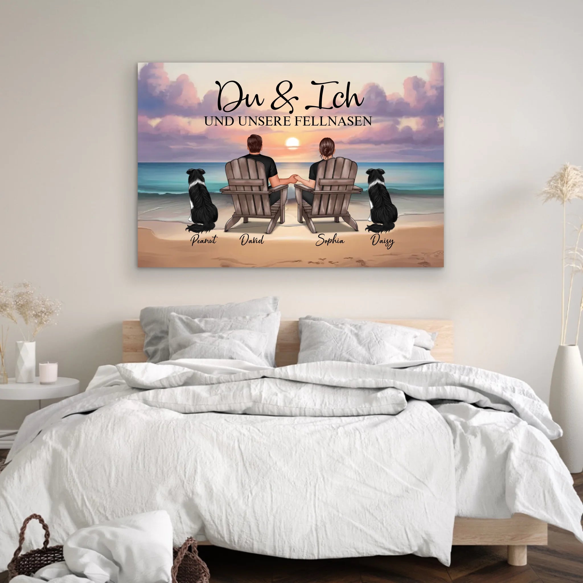 Personalisierte Leinwand "Du und ich und unser Haustier"