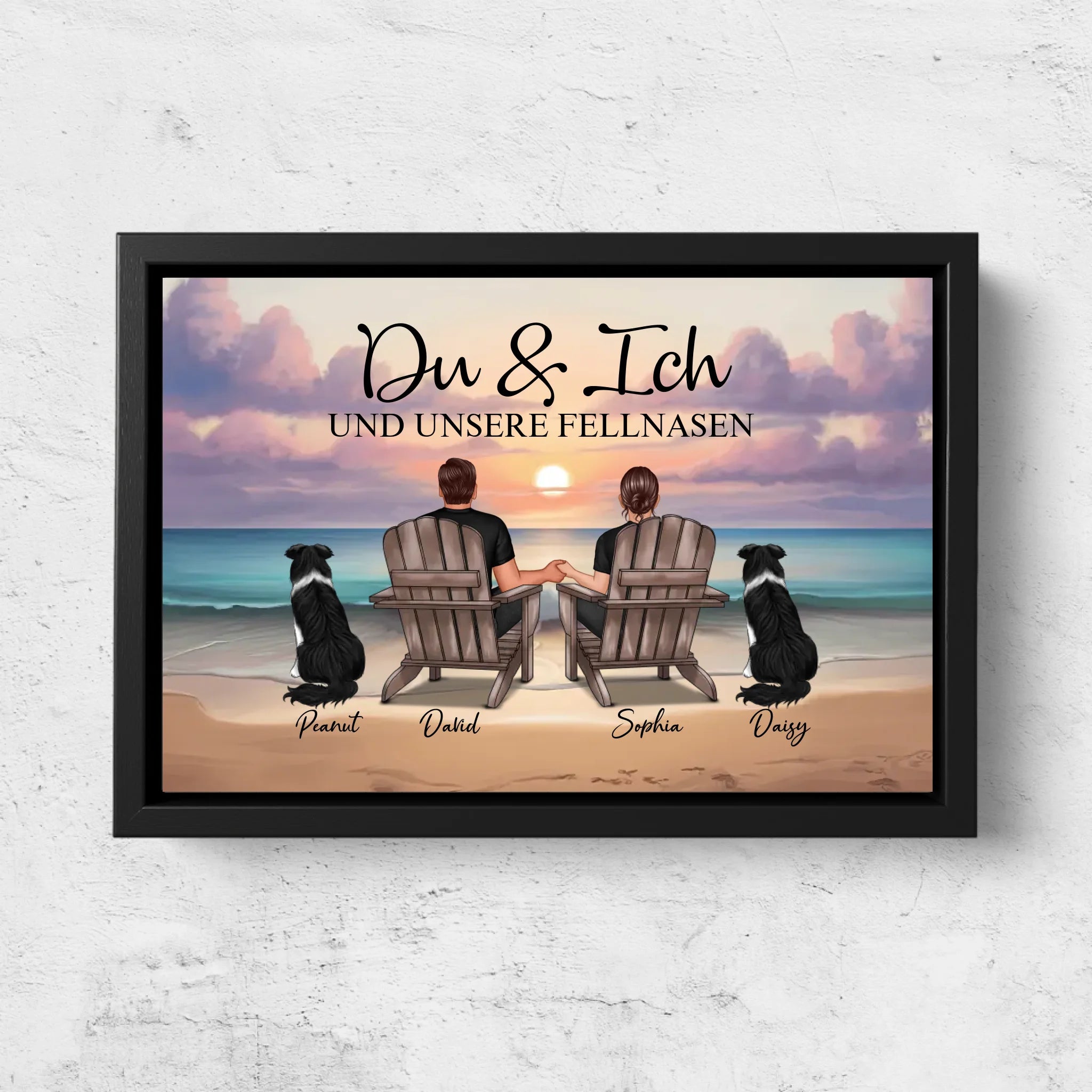 Personalisierte Leinwand "Du und ich und unser Haustier"
