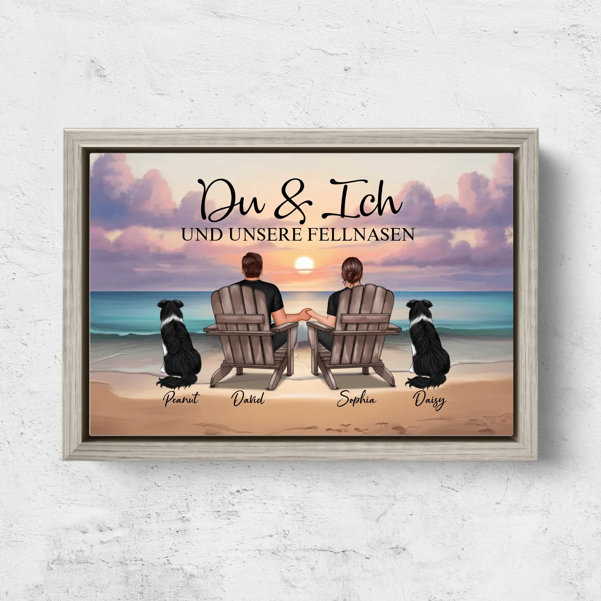 Personalisierte Leinwand "Du und ich und unser Haustier"