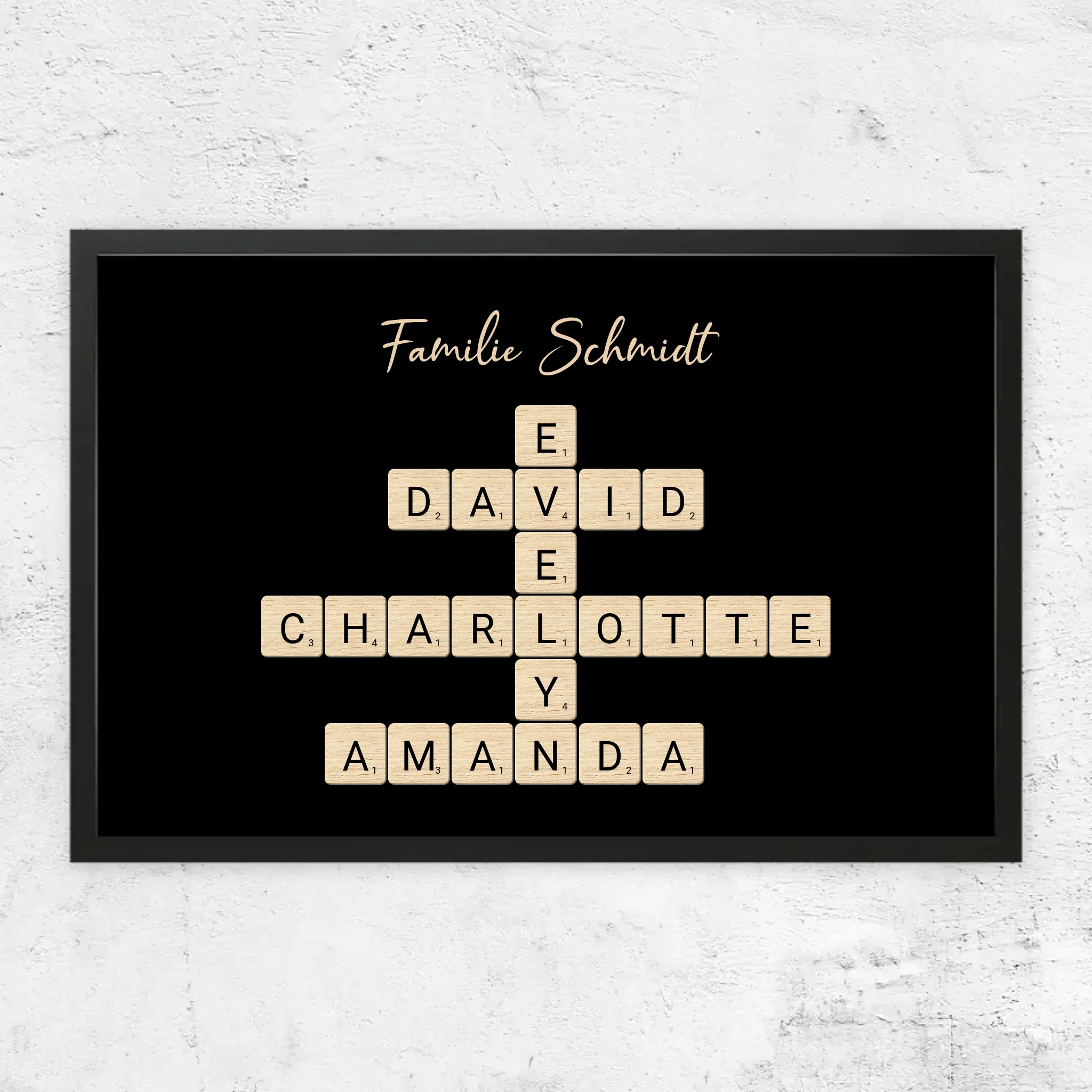 Personalisiertes Poster "Familien-Kreuzworträtsel - Horizontal"