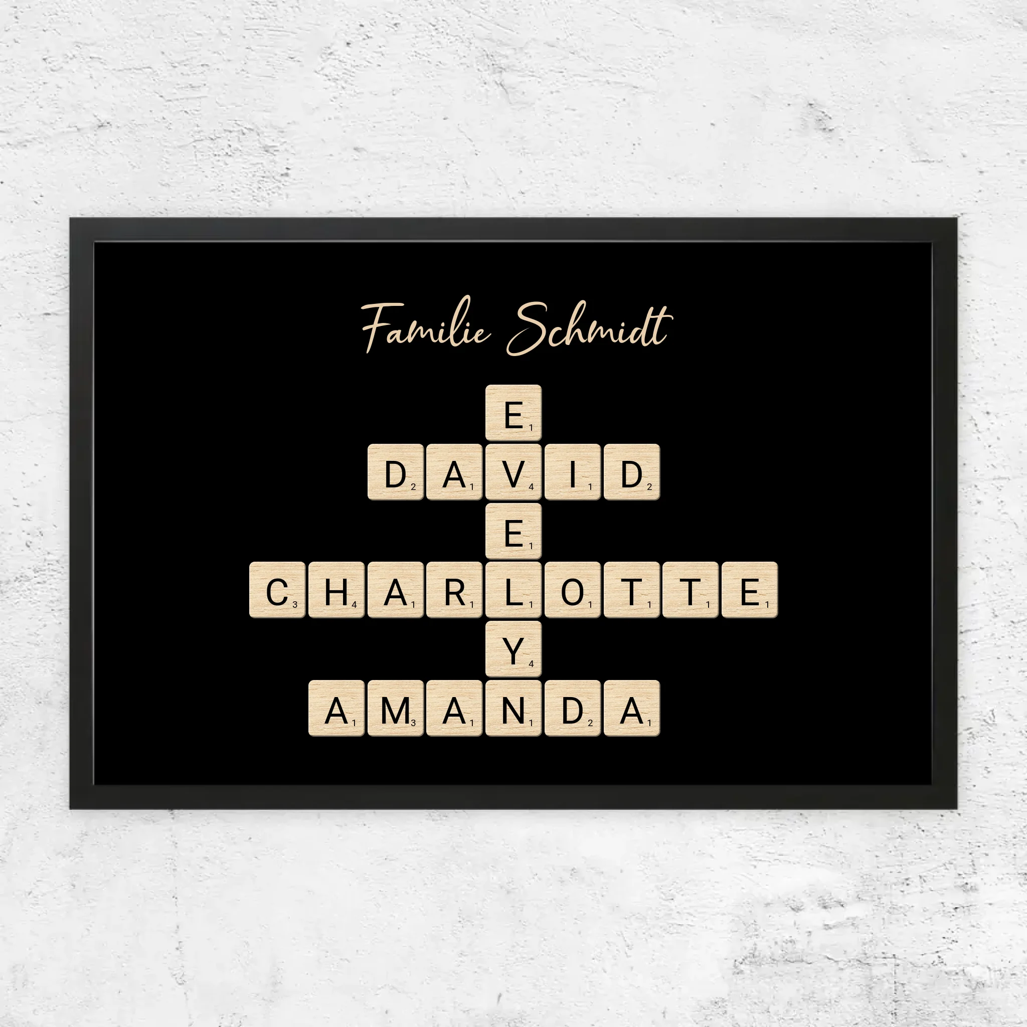 Personalisiertes Poster "Familien-Kreuzworträtsel - Horizontal"