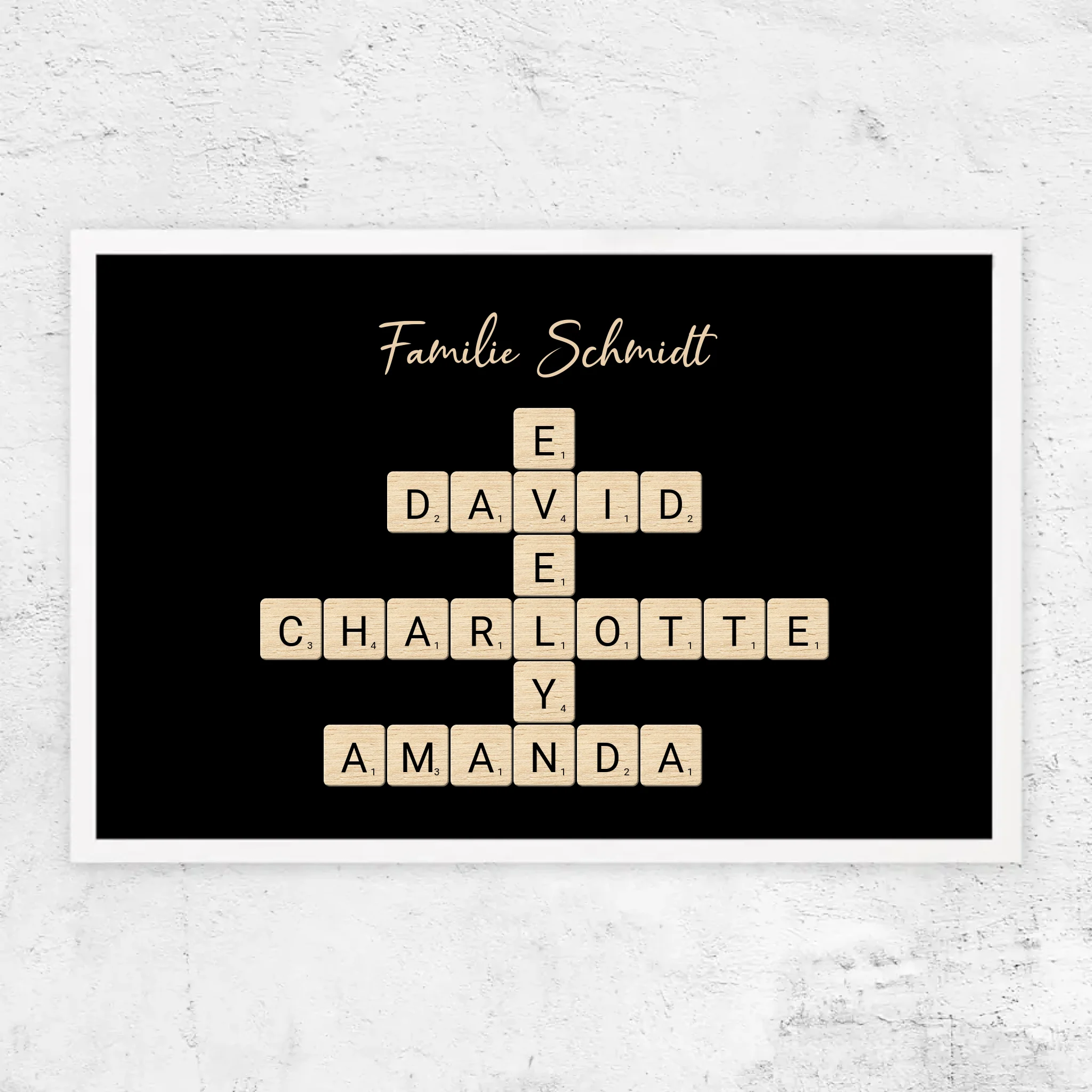 Personalisiertes Poster "Familien-Kreuzworträtsel - Horizontal"