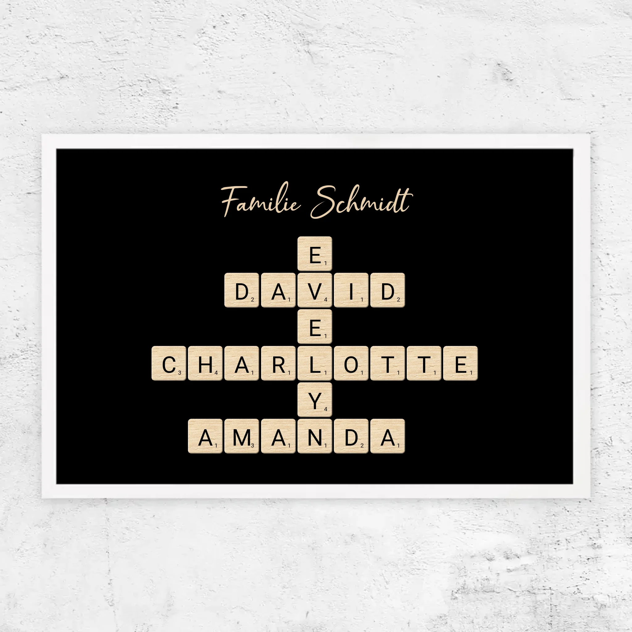 Personalisiertes Poster "Familien-Kreuzworträtsel - Horizontal"