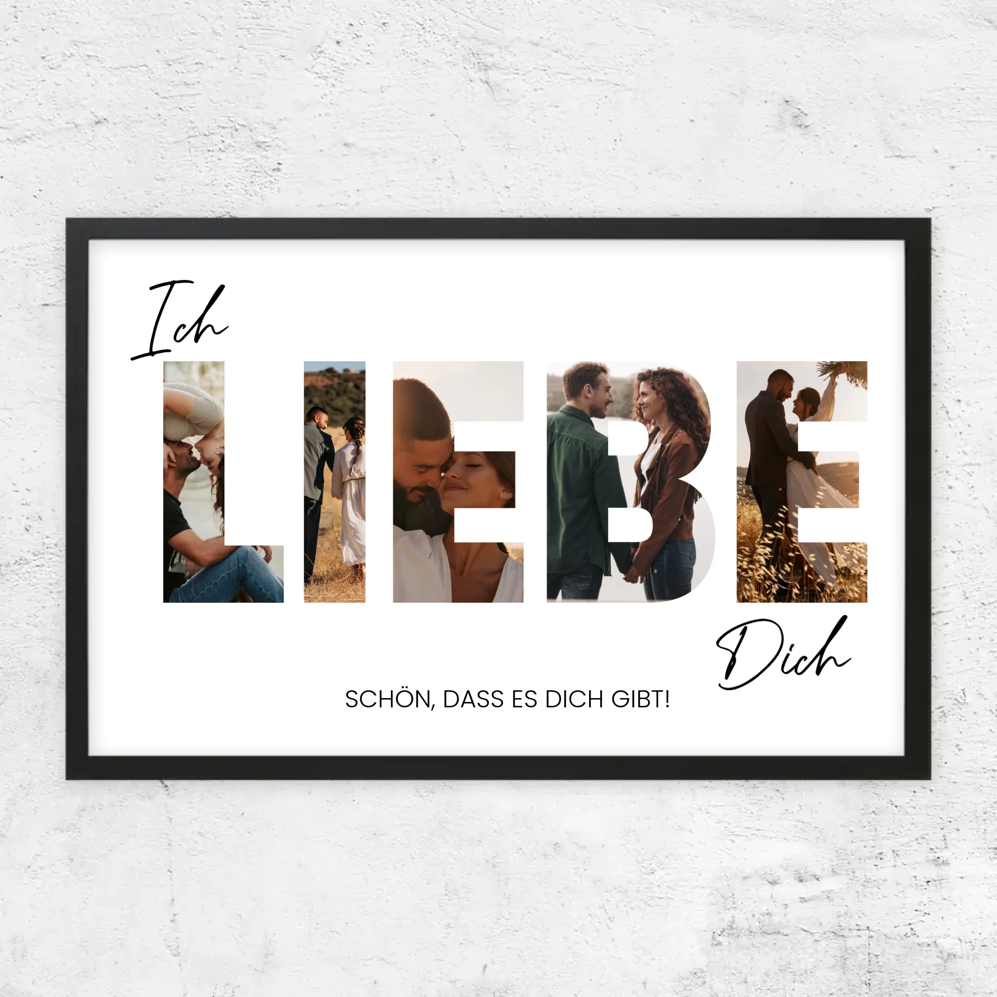 Personalisiertes Poster "Ich liebe dich - Mit Fotos"